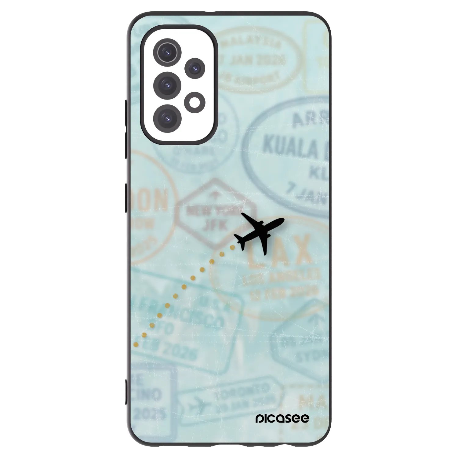 Picasee silikonski črni ovitek za Samsung Galaxy A32 5G A326B - FLIGHT PATH