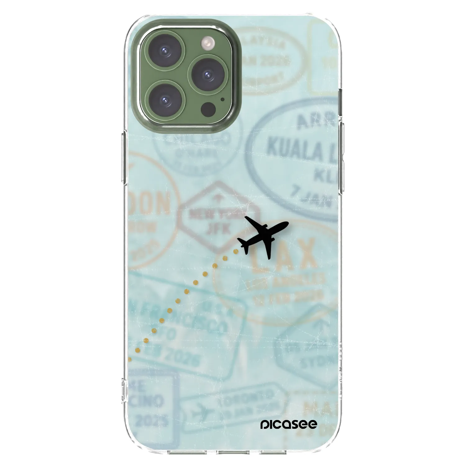 Picasee silikonski prozorni ovitek za Apple iPhone 13 Pro Max - FLIGHT PATH