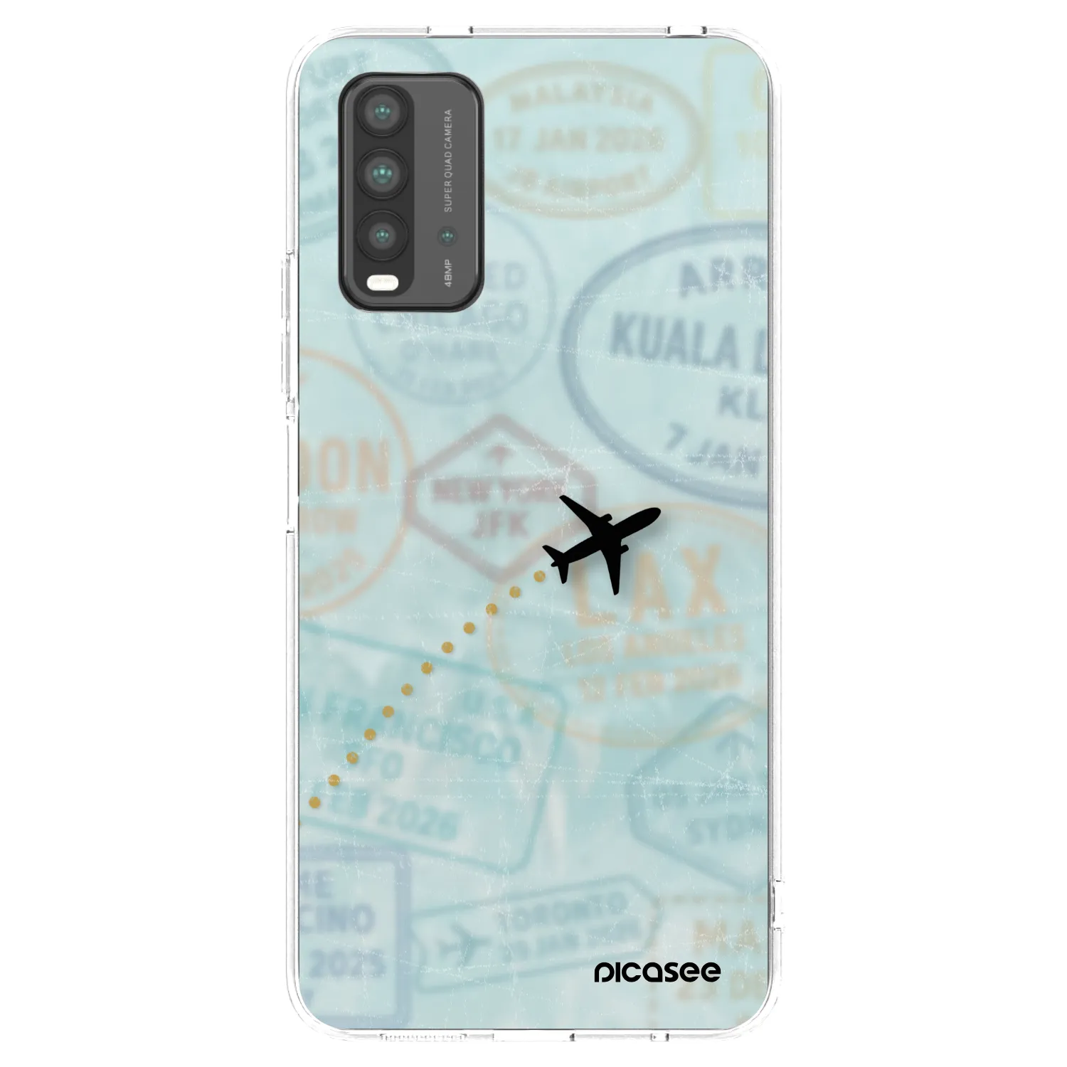 Picasee silikonski črni ovitek za Xiaomi Redmi 9T - FLIGHT PATH