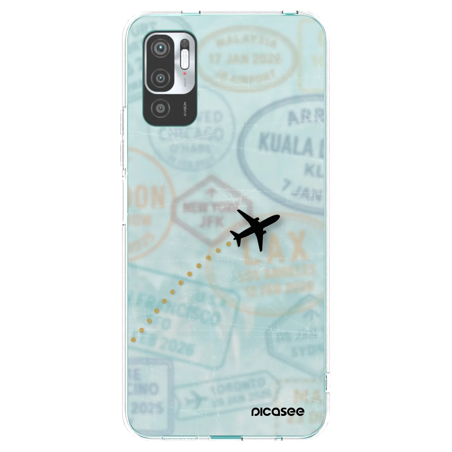 Picasee silikonski prozorni ovitek za Xiaomi Redmi Note 10 5G - FLIGHT PATH