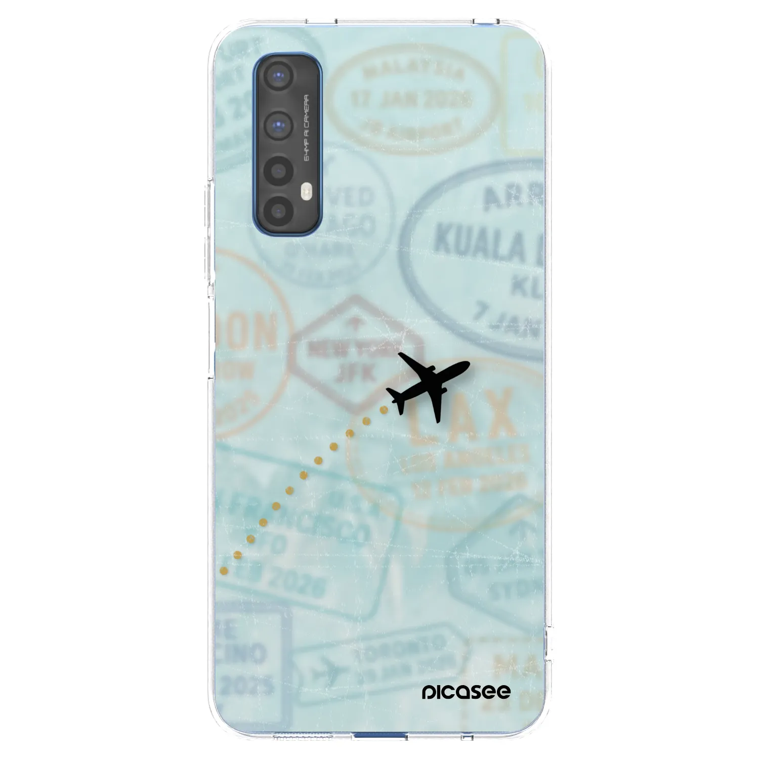 Picasee silikonski prozorni ovitek za Realme 7 - FLIGHT PATH