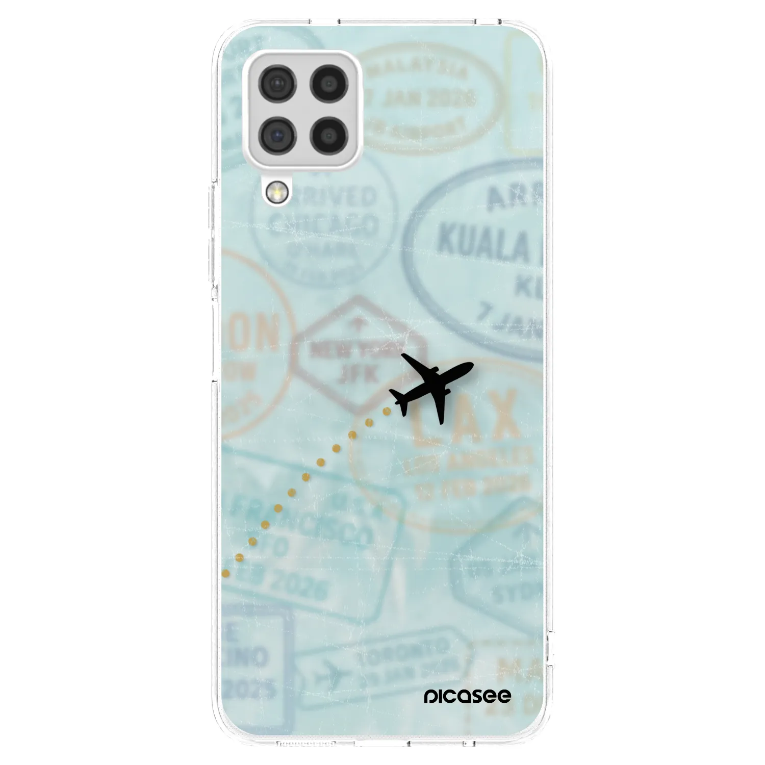 Picasee silikonski prozorni ovitek za Samsung Galaxy A22 A225F 4G - FLIGHT PATH