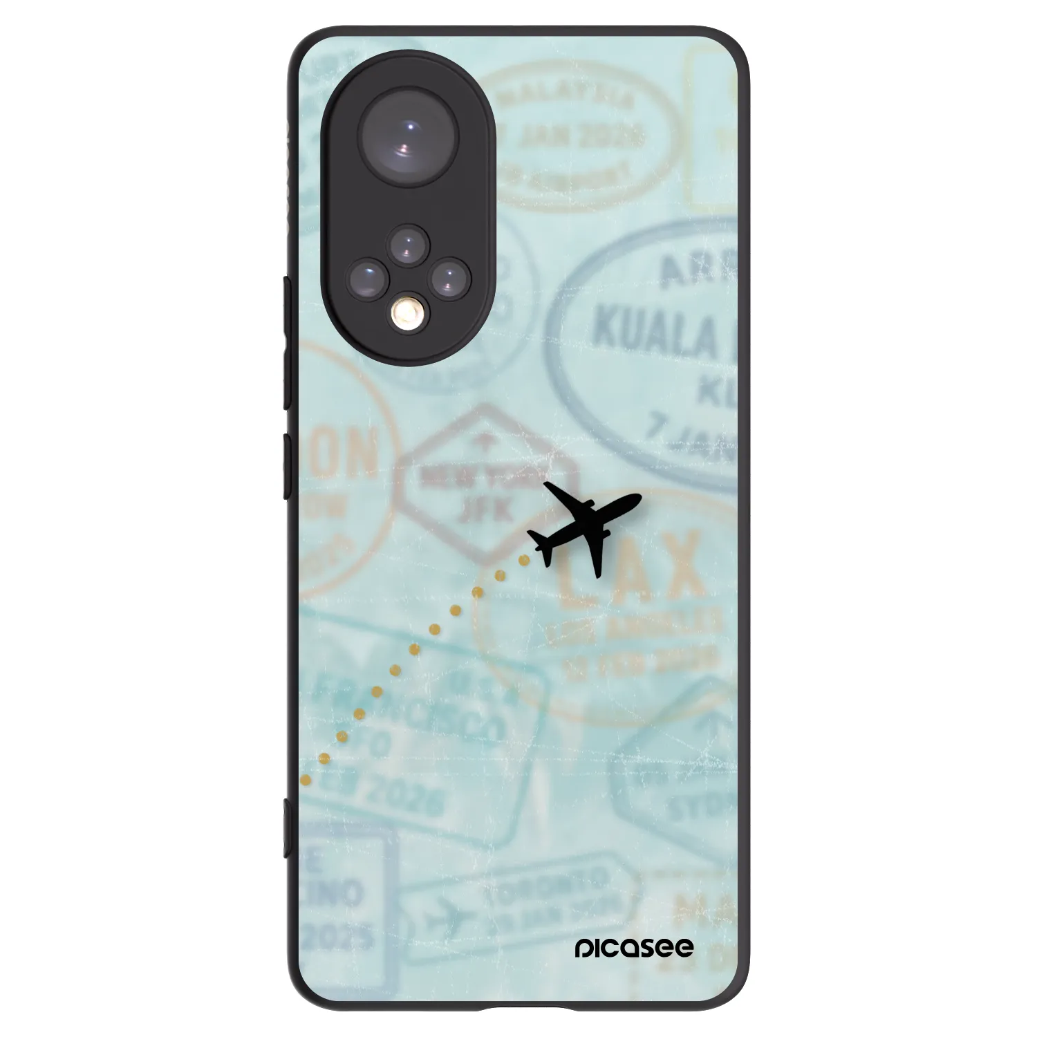Picasee silikonski črni ovitek za Huawei Nova 9 - FLIGHT PATH