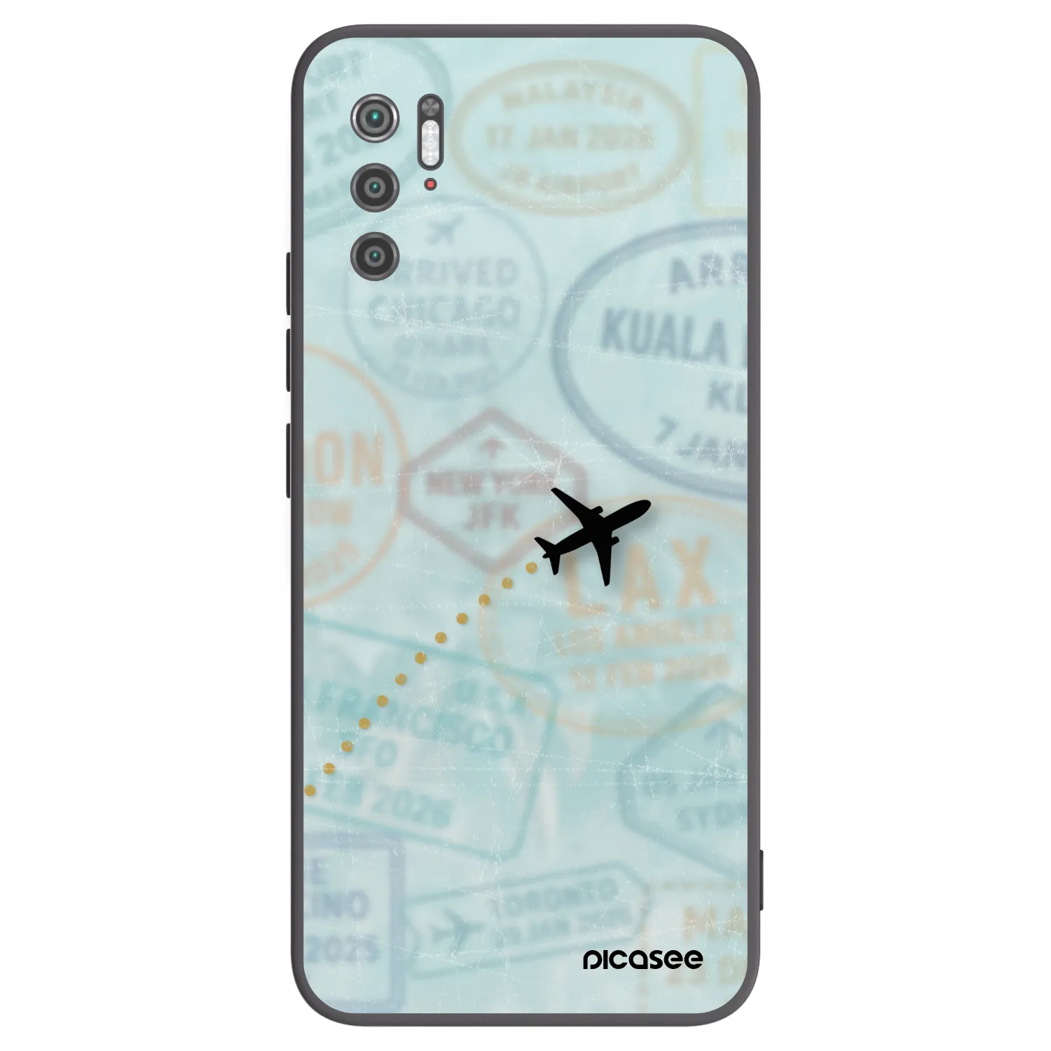 Picasee silikonski črni ovitek za Xiaomi Poco M3 Pro 5G - FLIGHT PATH