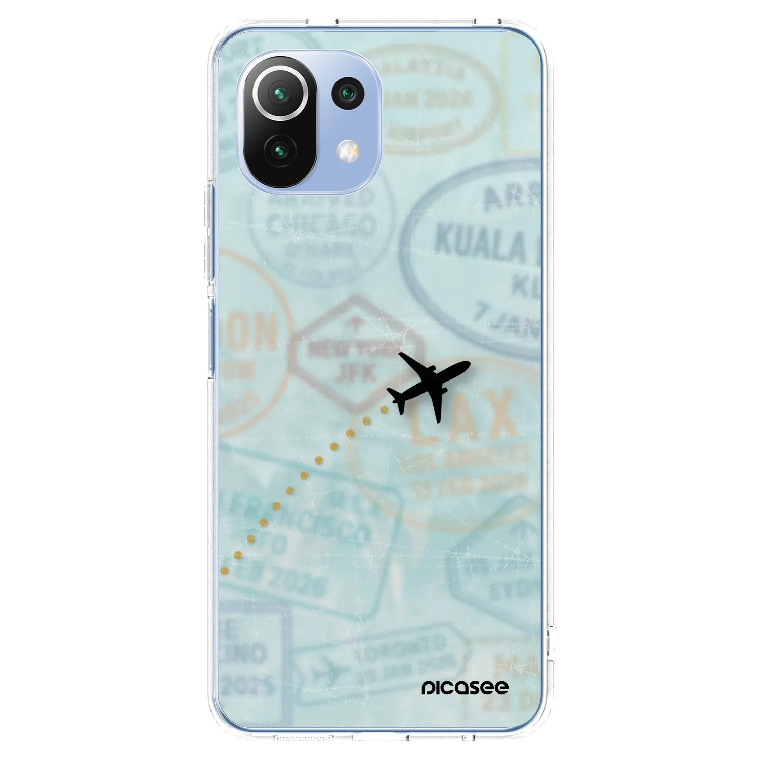 Picasee silikonski prozorni ovitek za Xiaomi 11 Lite 5G NE - FLIGHT PATH