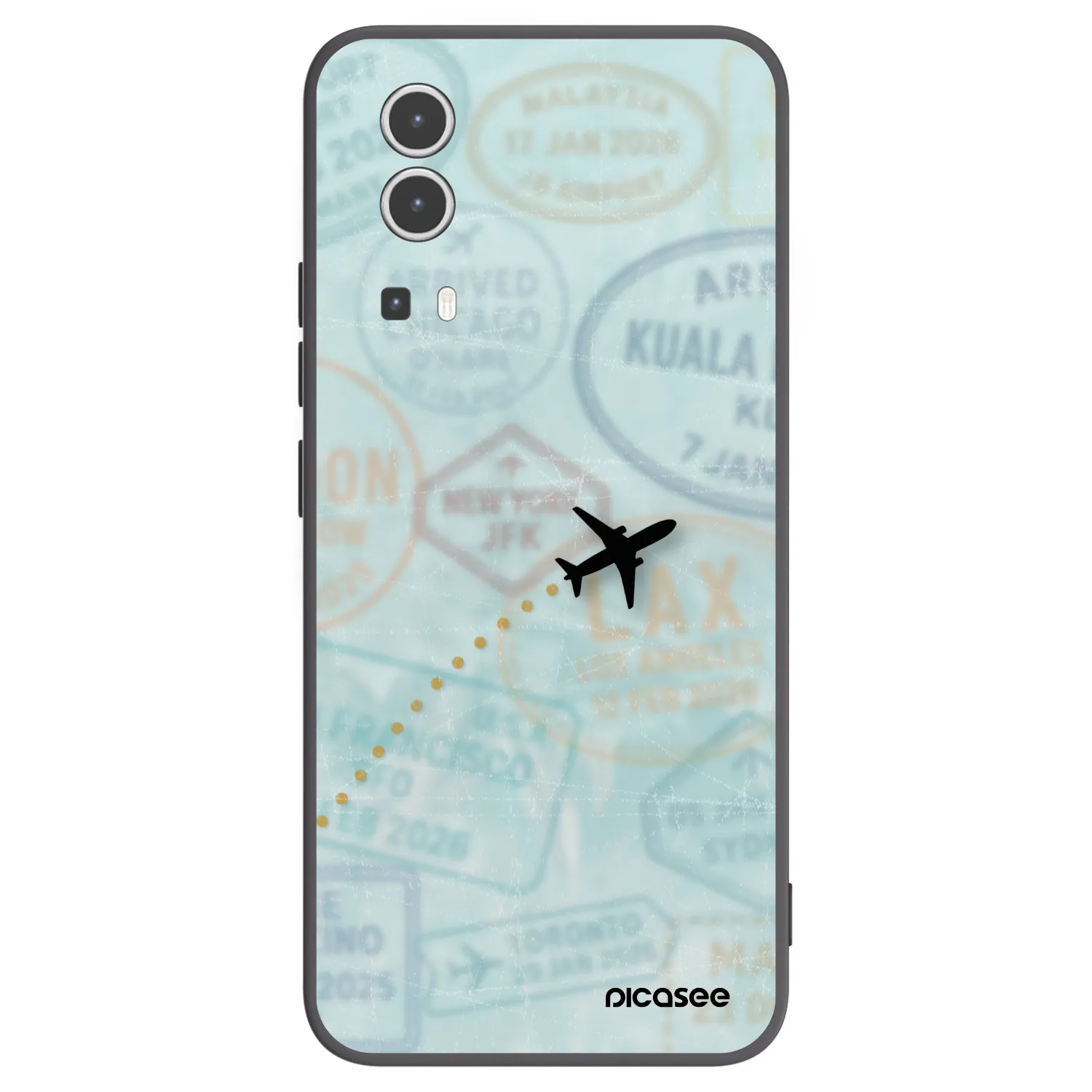 Picasee silikonski črni ovitek za Vivo Y72 5G - FLIGHT PATH