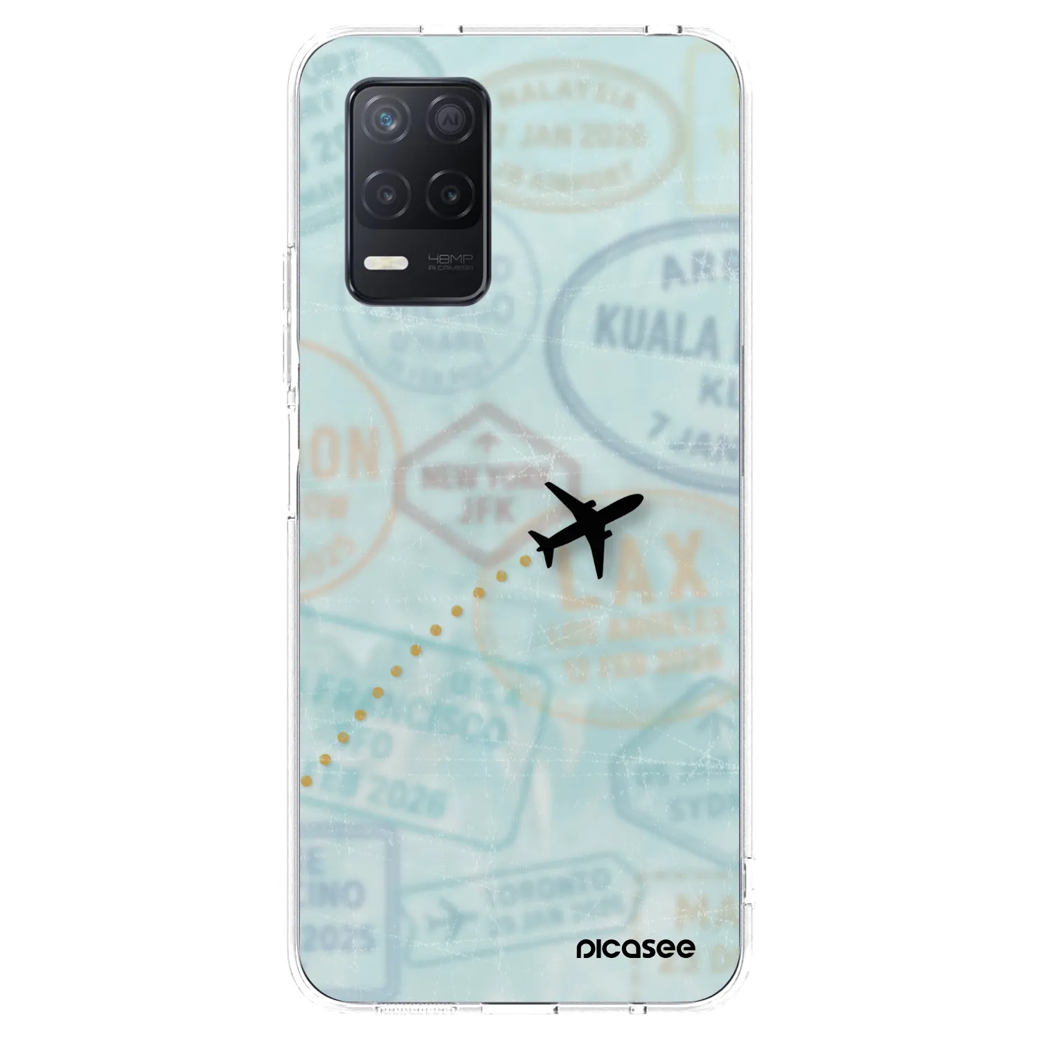 Picasee silikonski prozorni ovitek za Realme 8 5G - FLIGHT PATH