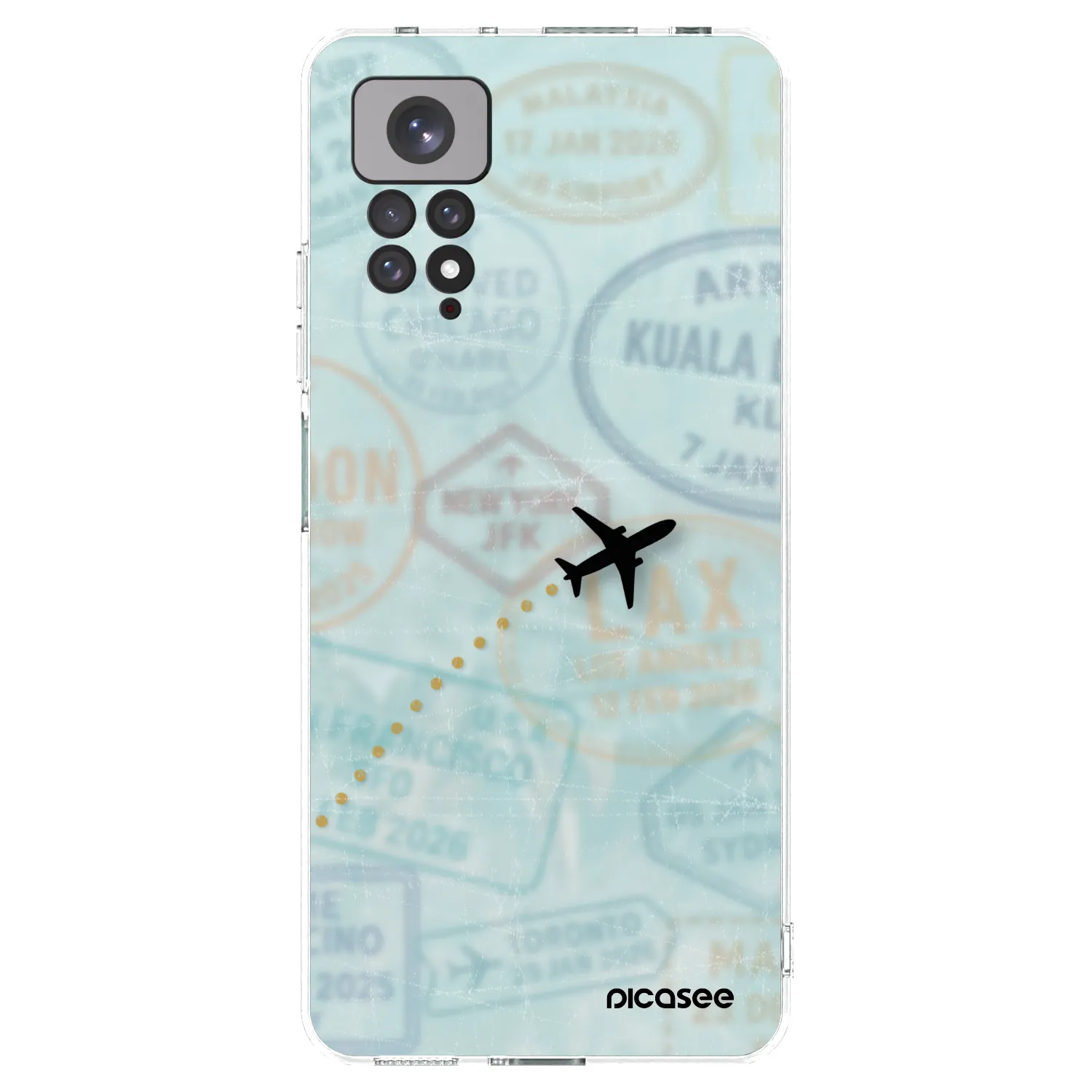 Picasee silikonski prozorni ovitek za Xiaomi Redmi Note 11S 4G - FLIGHT PATH