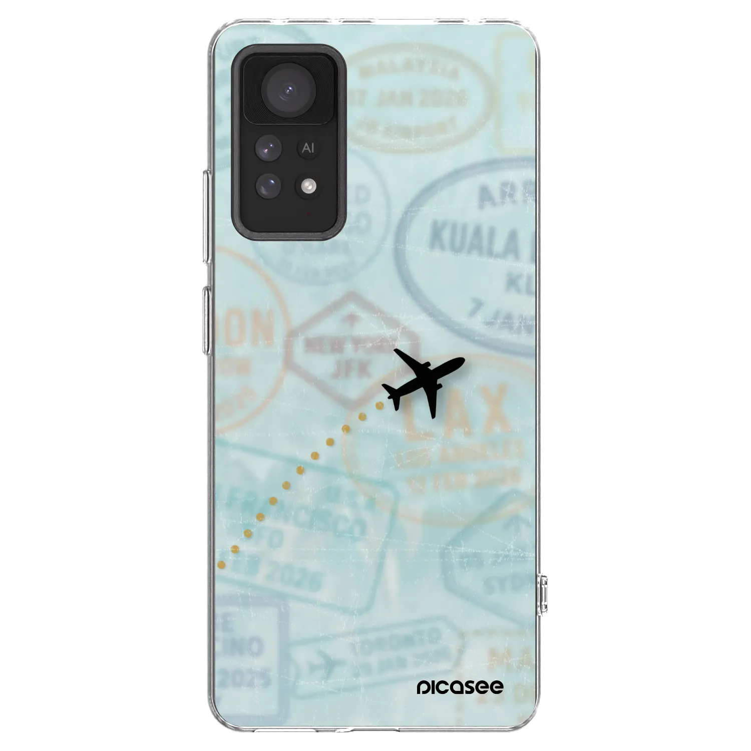 Picasee silikonski prozorni ovitek za Xiaomi Redmi Note 11 Pro - FLIGHT PATH