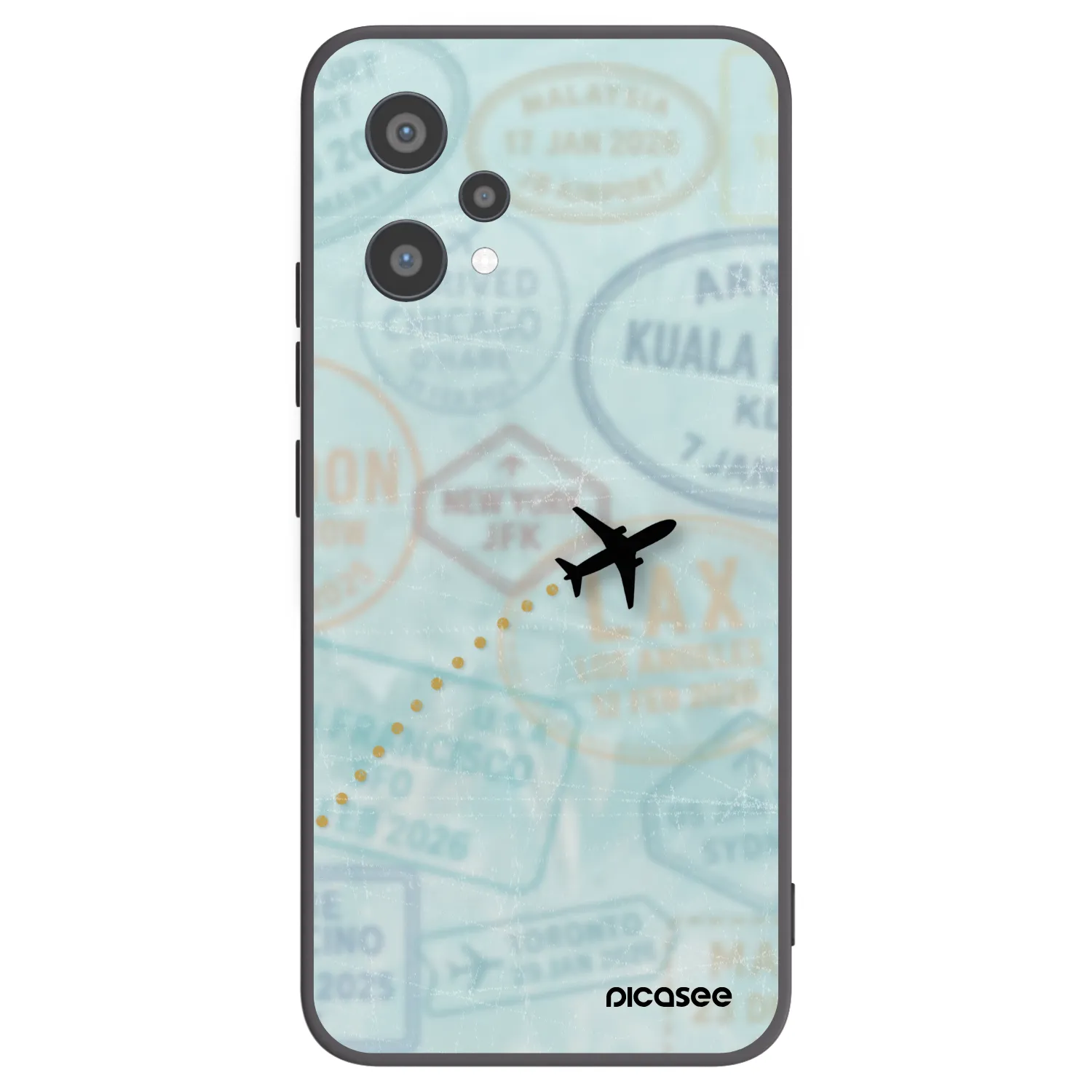 Picasee silikonski črni ovitek za Realme 9 Pro 5G - FLIGHT PATH