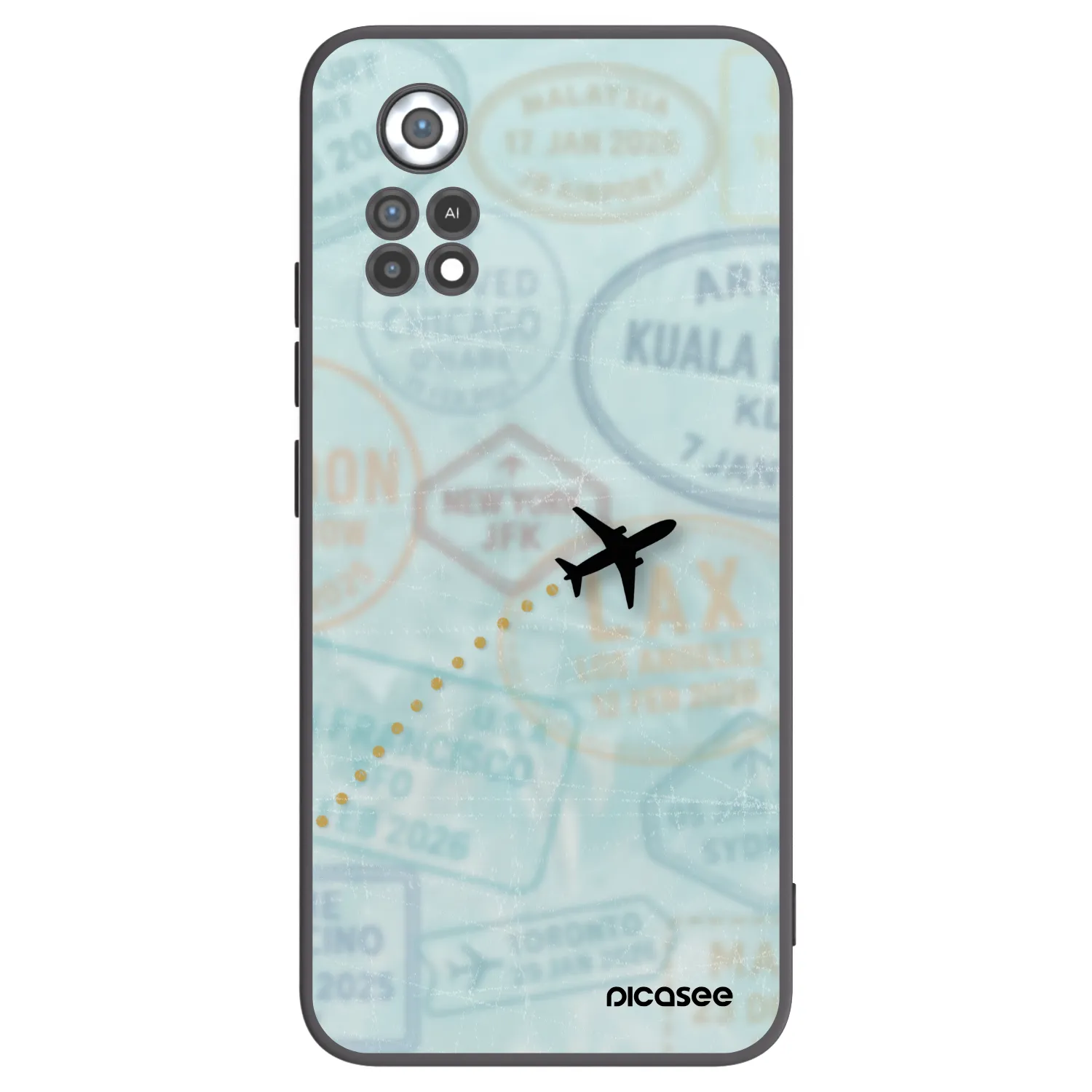 Picasee silikonski črni ovitek za Xiaomi Poco X4 Pro 5G - FLIGHT PATH