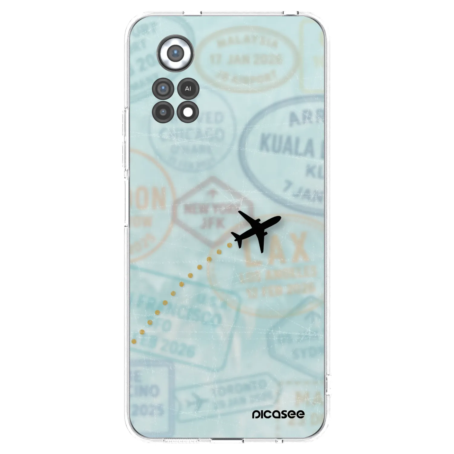 Picasee silikonski prozorni ovitek za Xiaomi Poco X4 Pro 5G - FLIGHT PATH