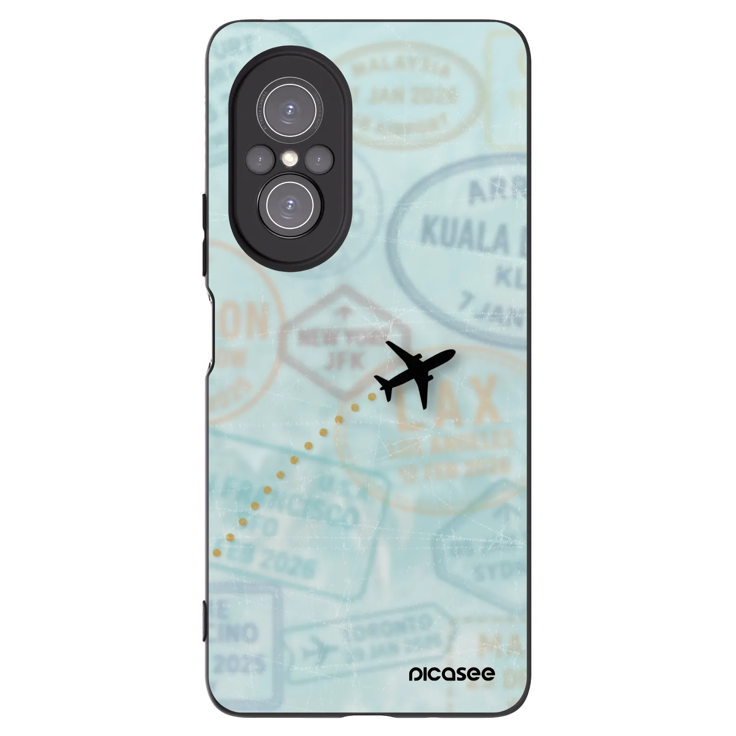 Picasee silikonski črni ovitek za Huawei Nova 9 SE - FLIGHT PATH