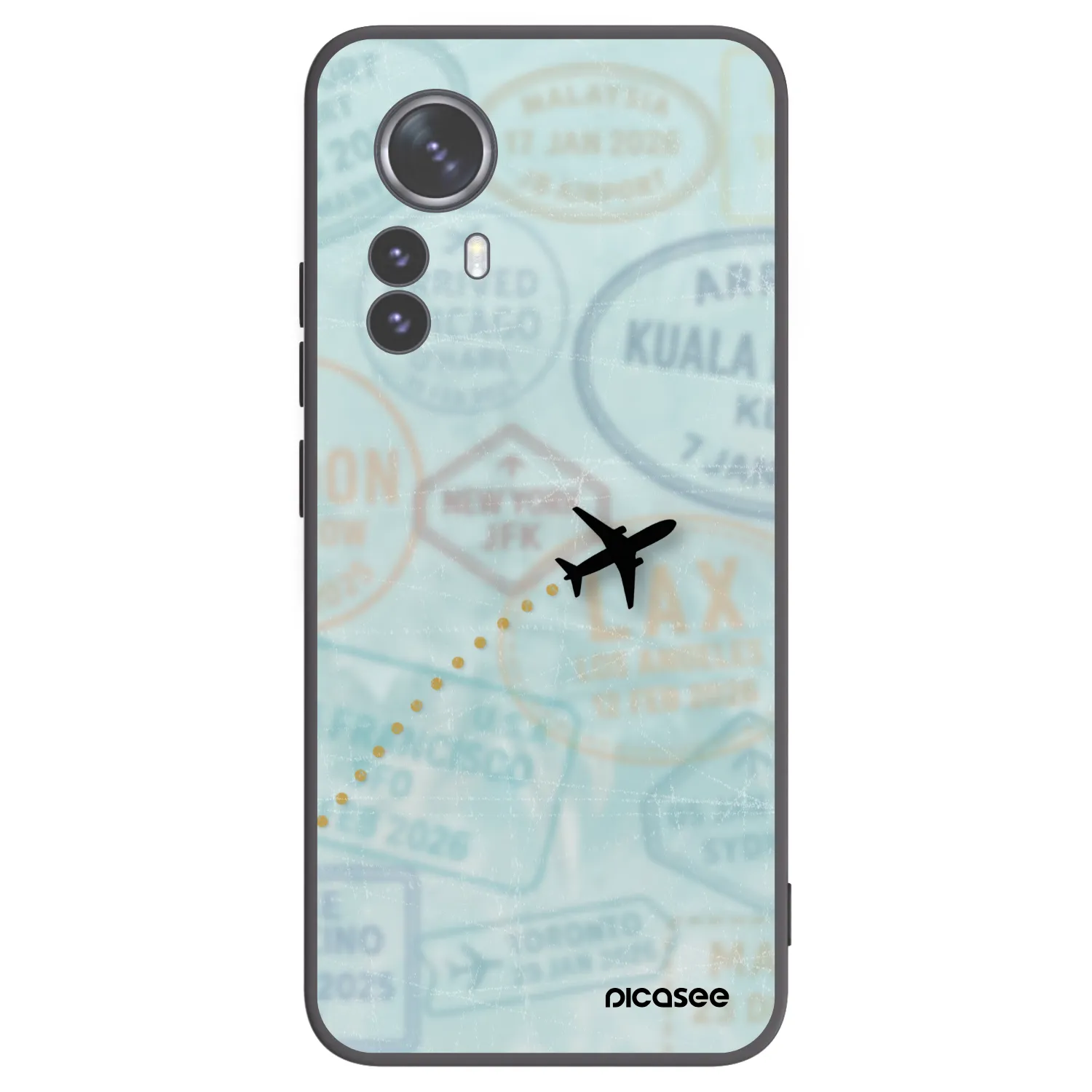 Picasee silikonski črni ovitek za Xiaomi 12 Pro - FLIGHT PATH