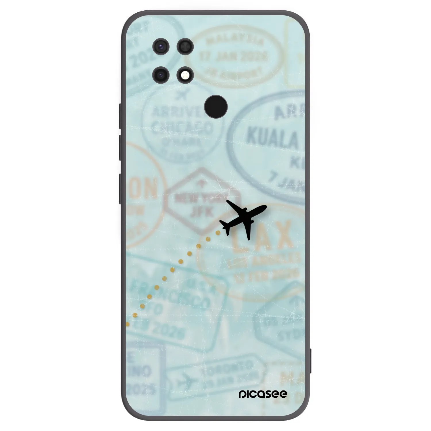 Picasee silikonski črni ovitek za Xiaomi Redmi 10C - FLIGHT PATH