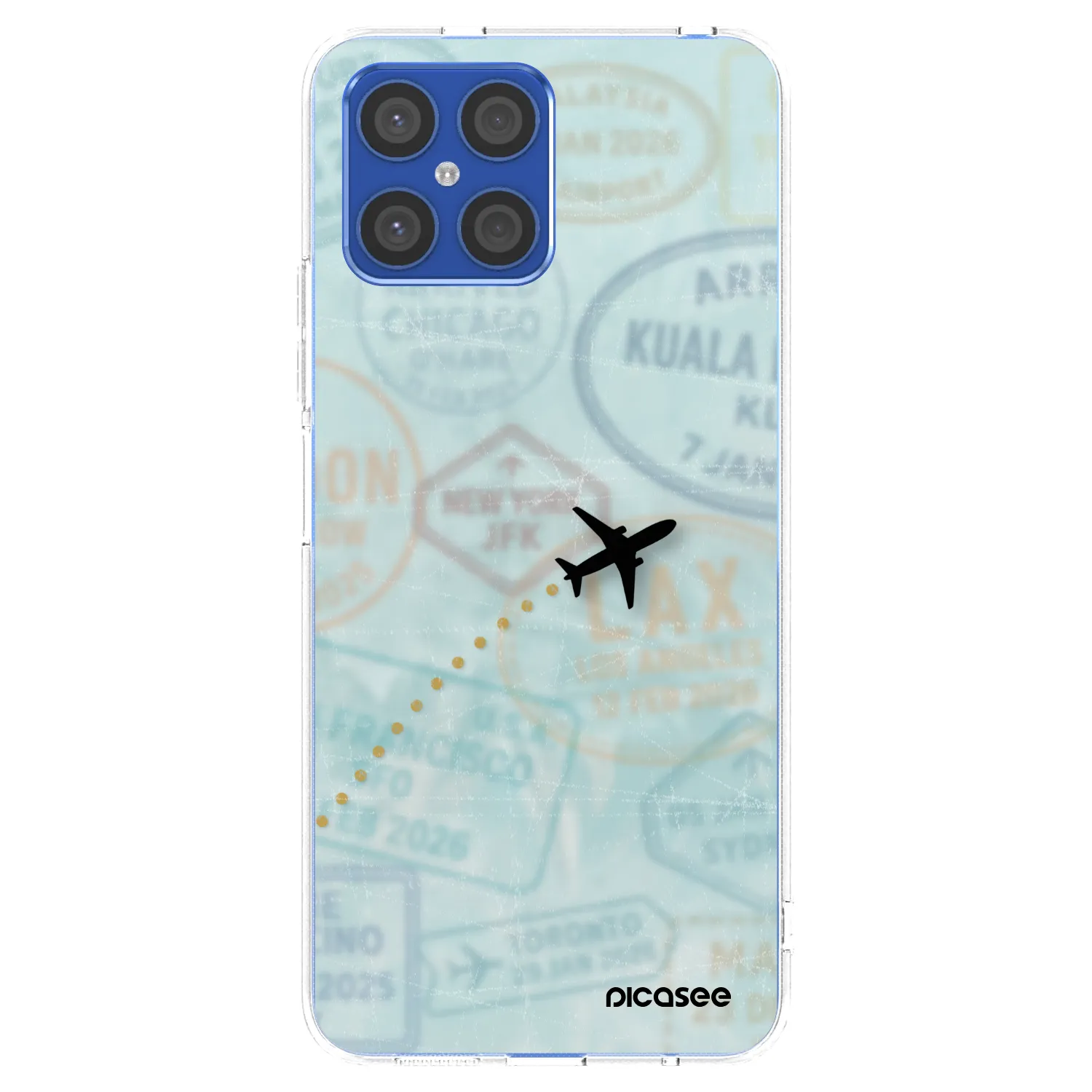 Picasee silikonski prozorni ovitek za Honor X8 4G - FLIGHT PATH