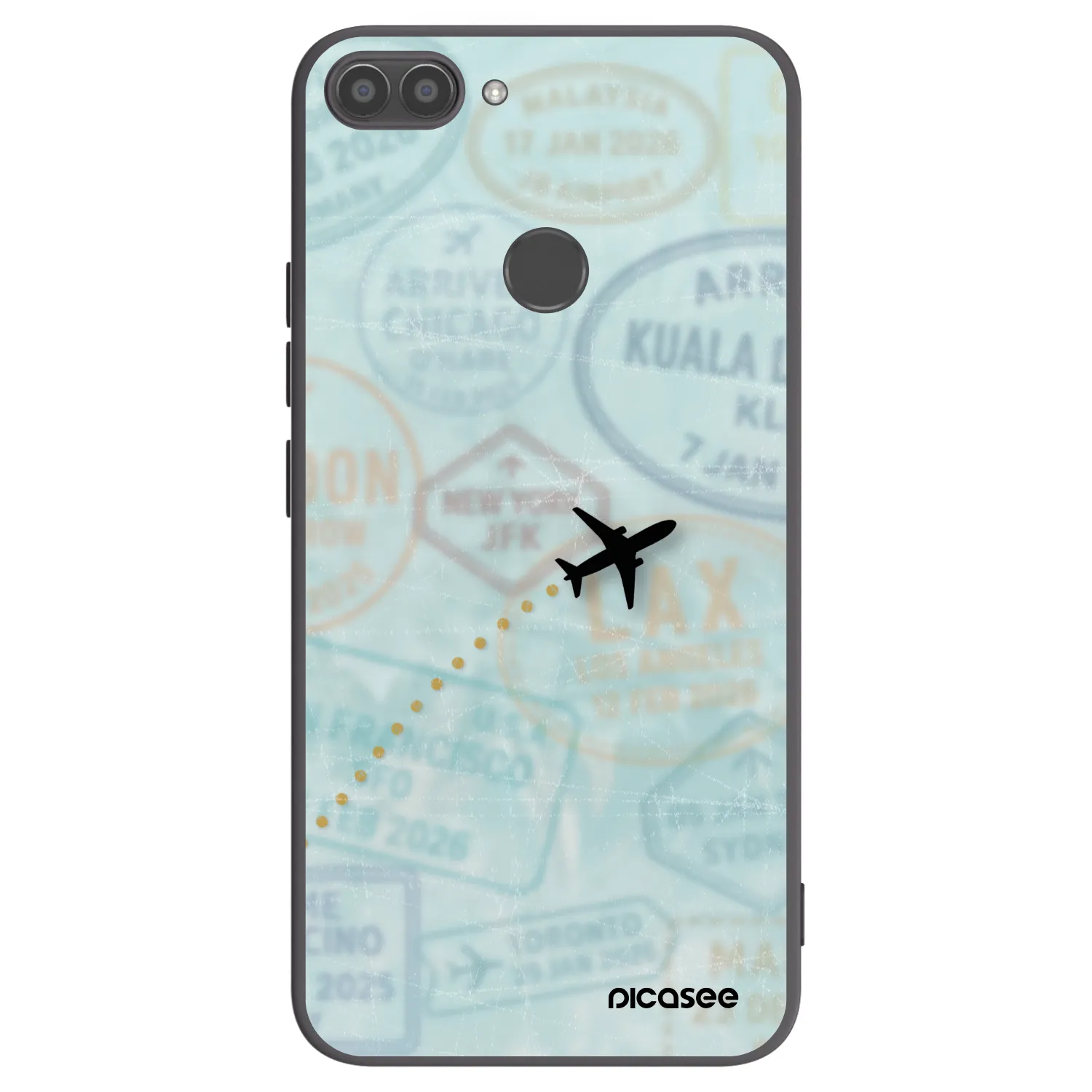 Picasee silikonski črni ovitek za Huawei P Smart - FLIGHT PATH