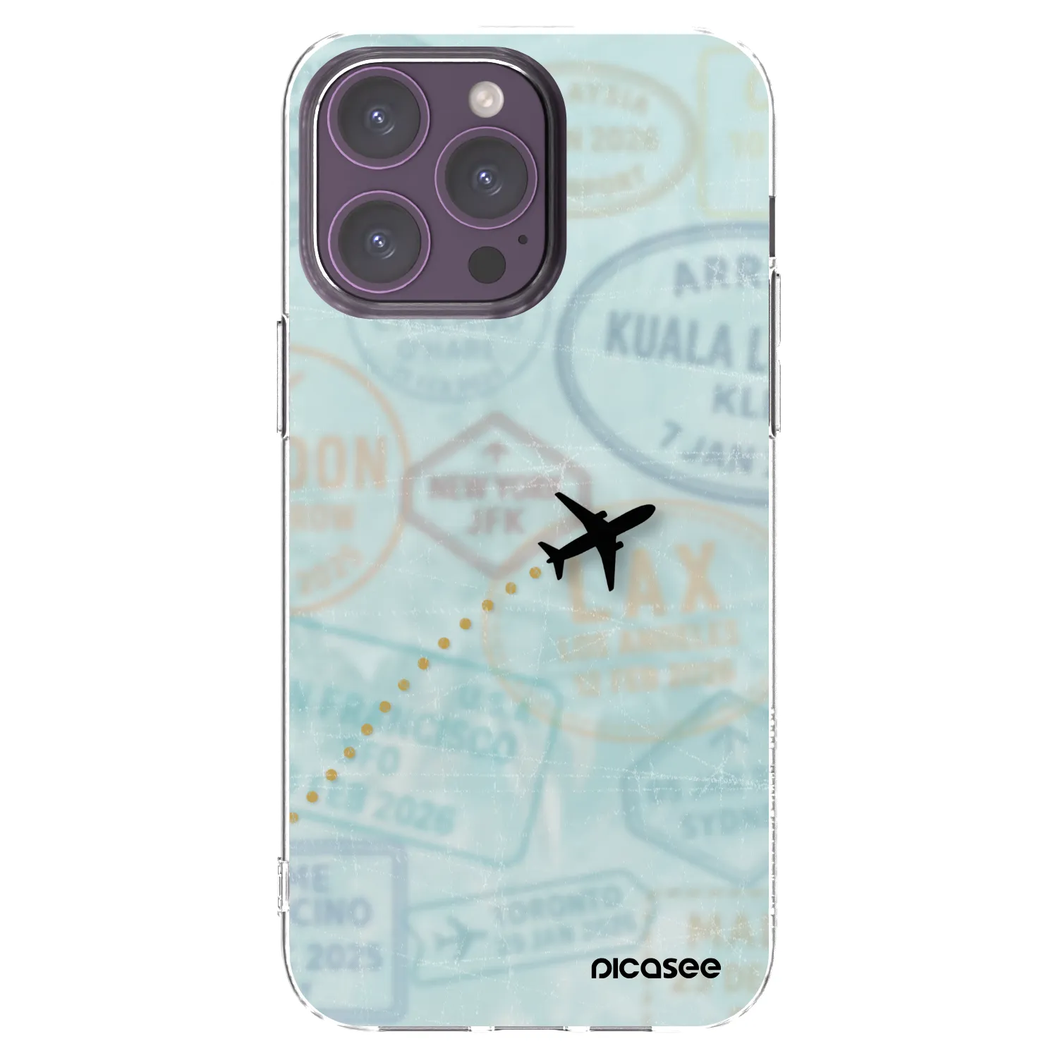 Picasee silikonski prozorni ovitek za Apple iPhone 14 Pro Max - FLIGHT PATH
