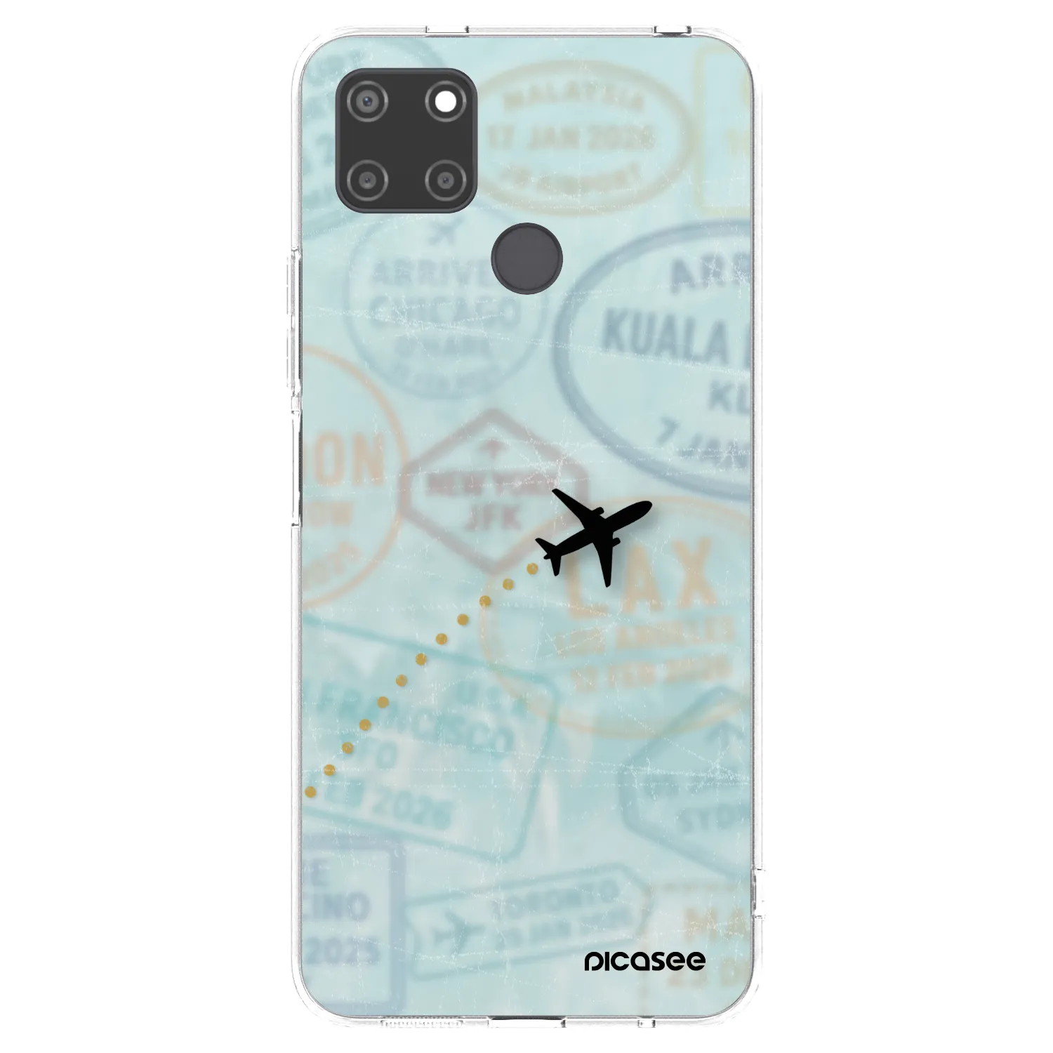 Picasee silikonski prozorni ovitek za Realme C21Y - FLIGHT PATH