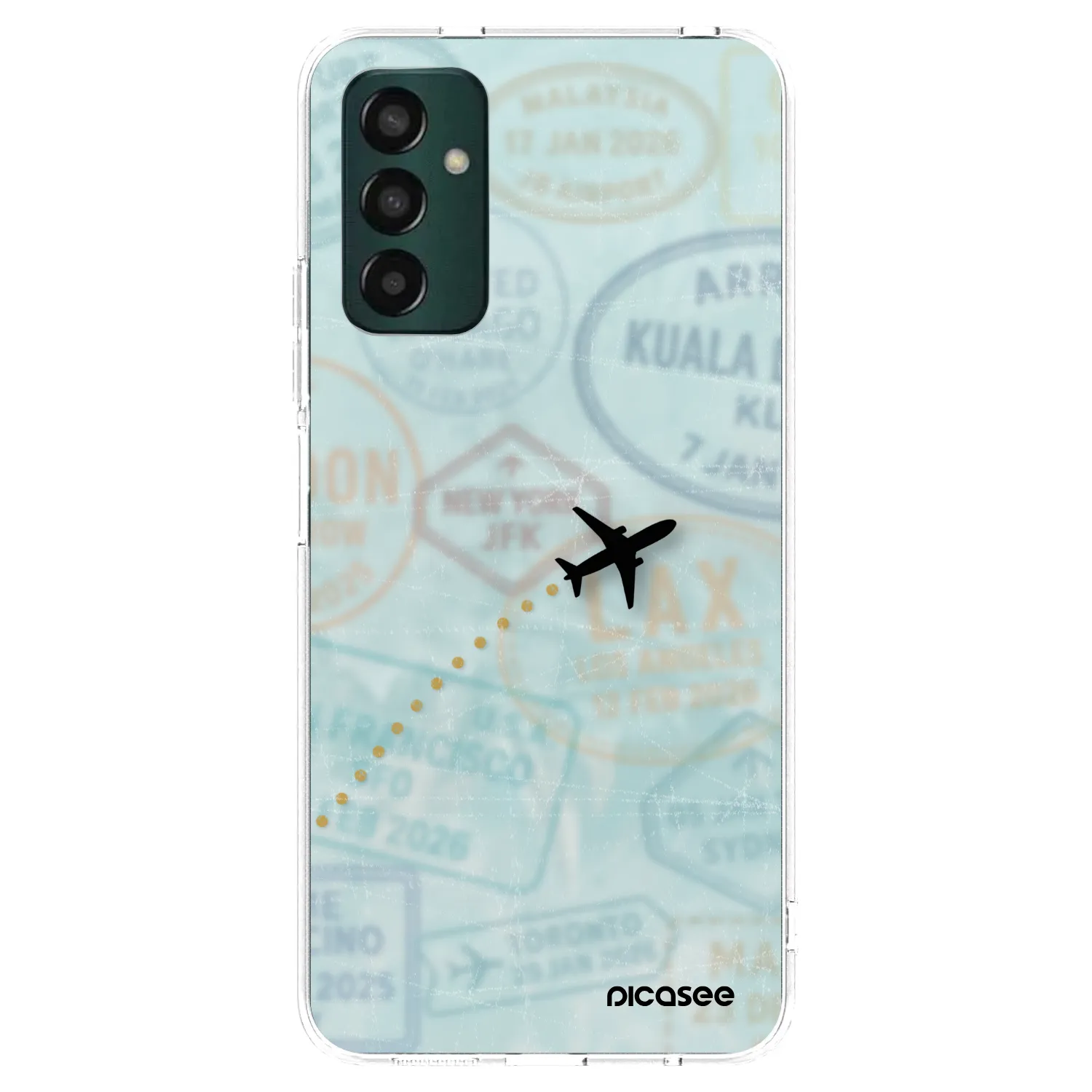 Picasee silikonski prozorni ovitek za Samsung Galaxy M13 M135F - FLIGHT PATH