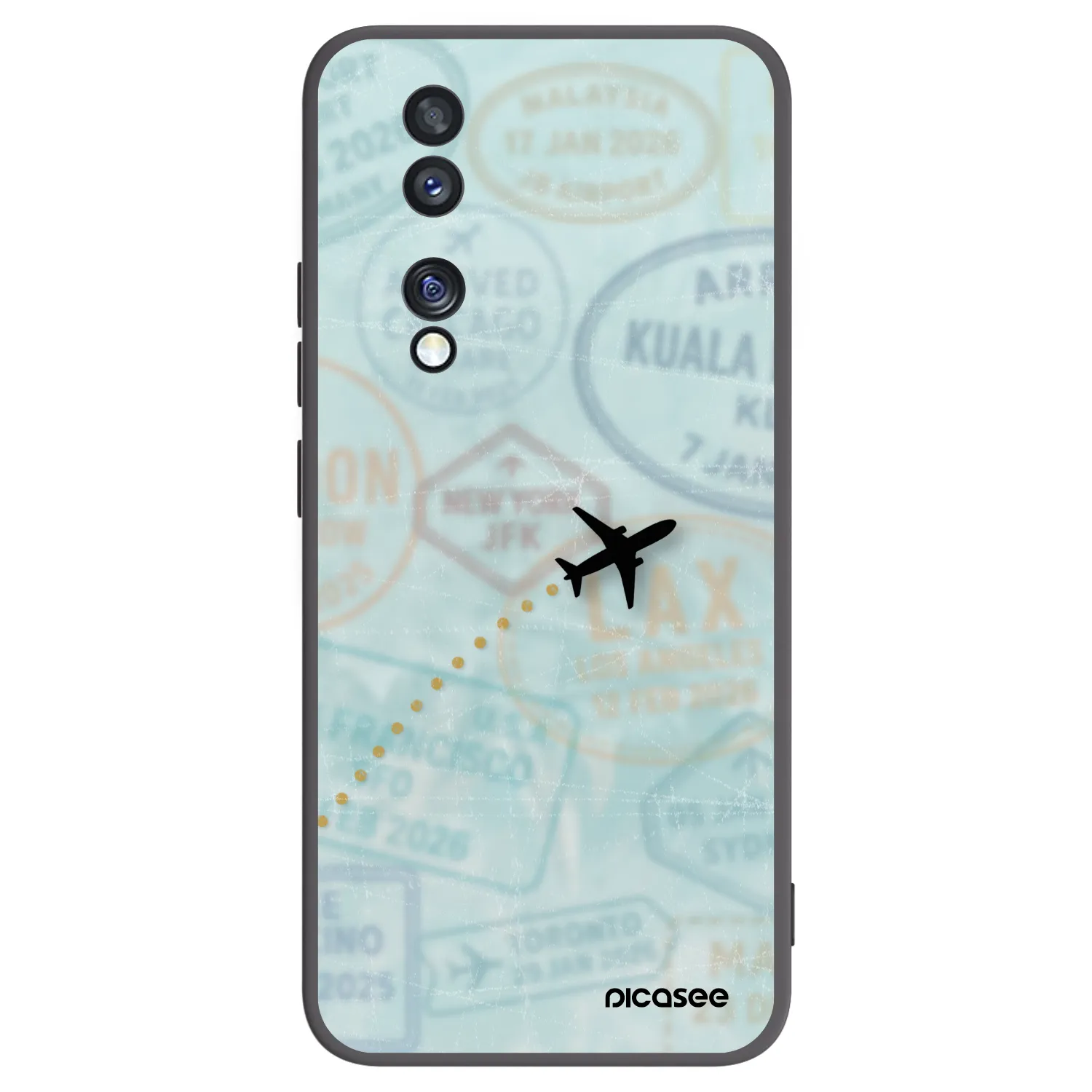 Picasee silikonski črni ovitek za Honor 70 - FLIGHT PATH