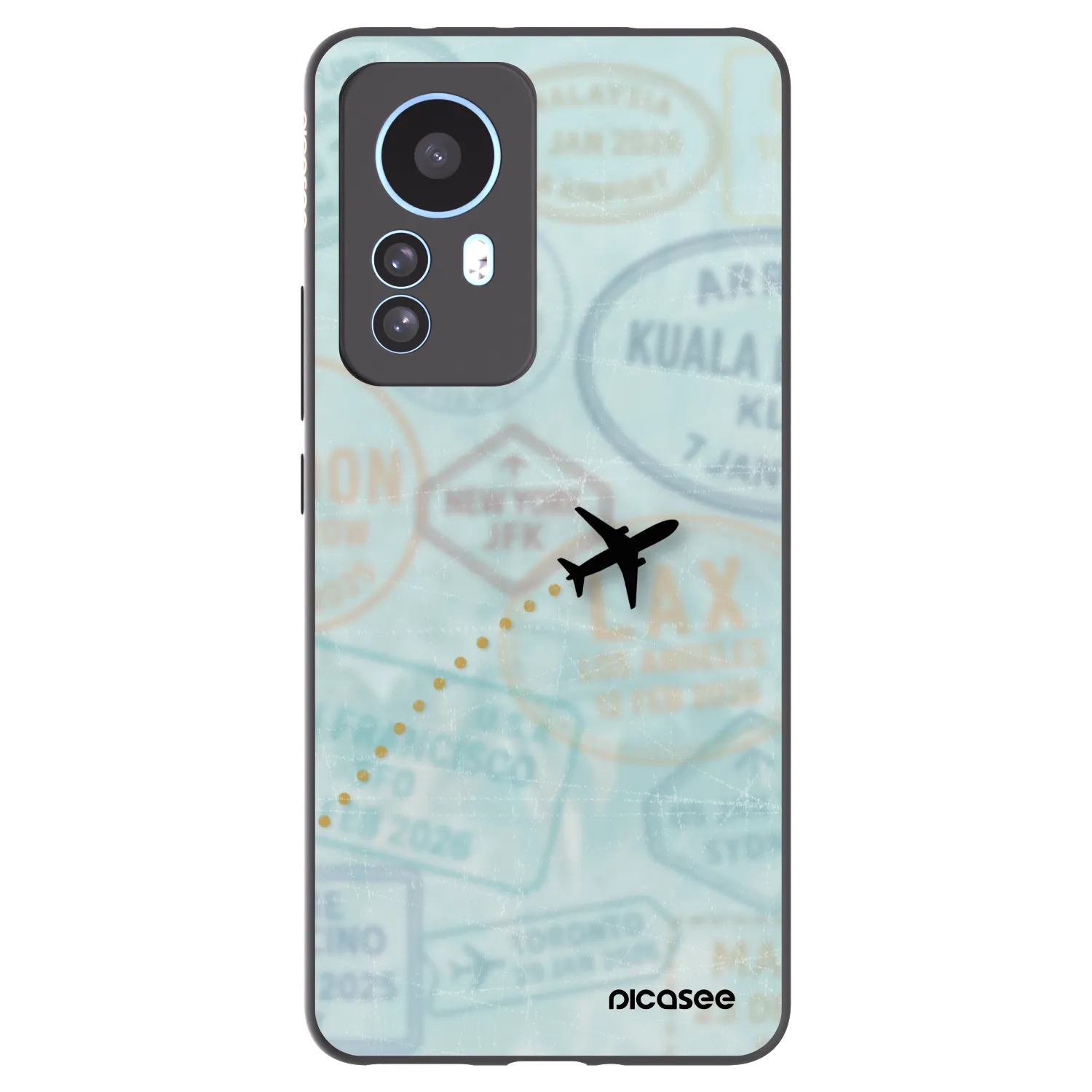 Picasee silikonski črni ovitek za Xiaomi 12T Pro - FLIGHT PATH