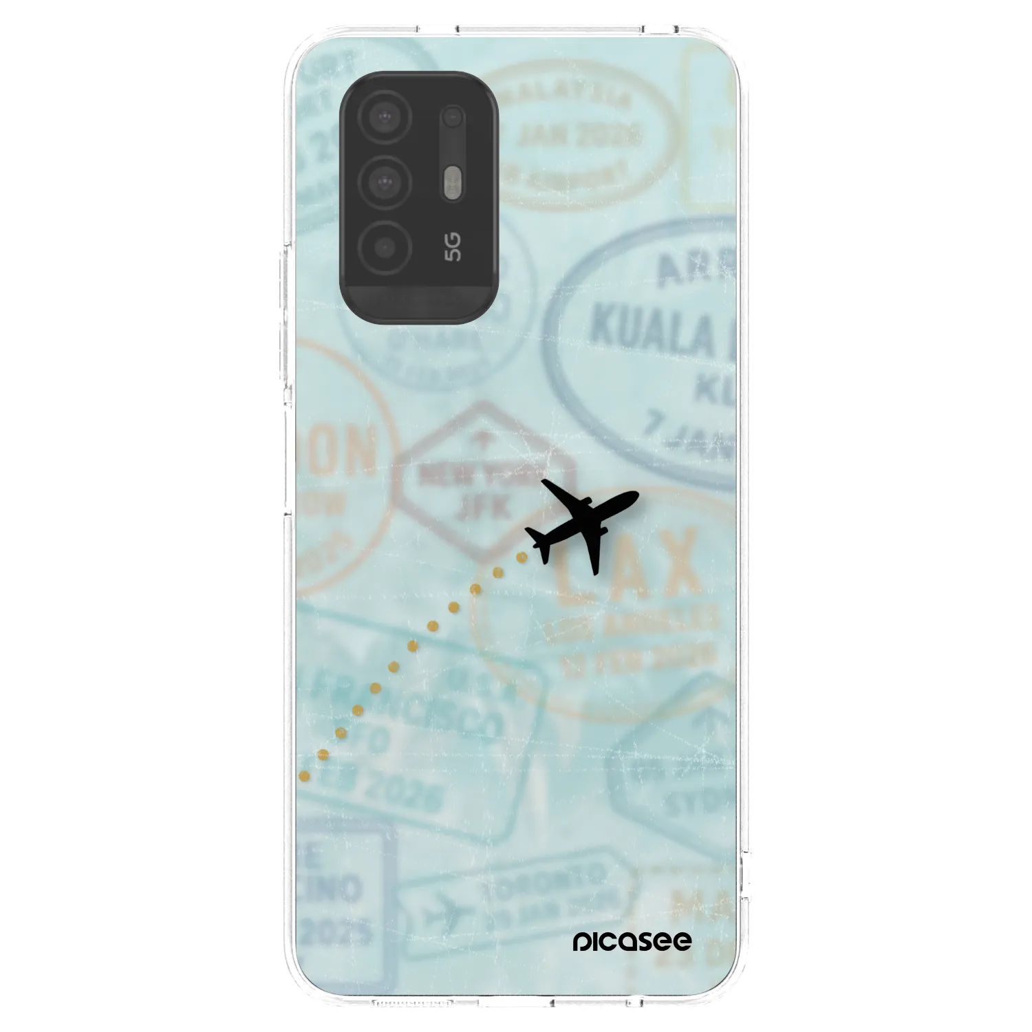 Picasee silikonski prozorni ovitek za OPPO A94 5G - FLIGHT PATH