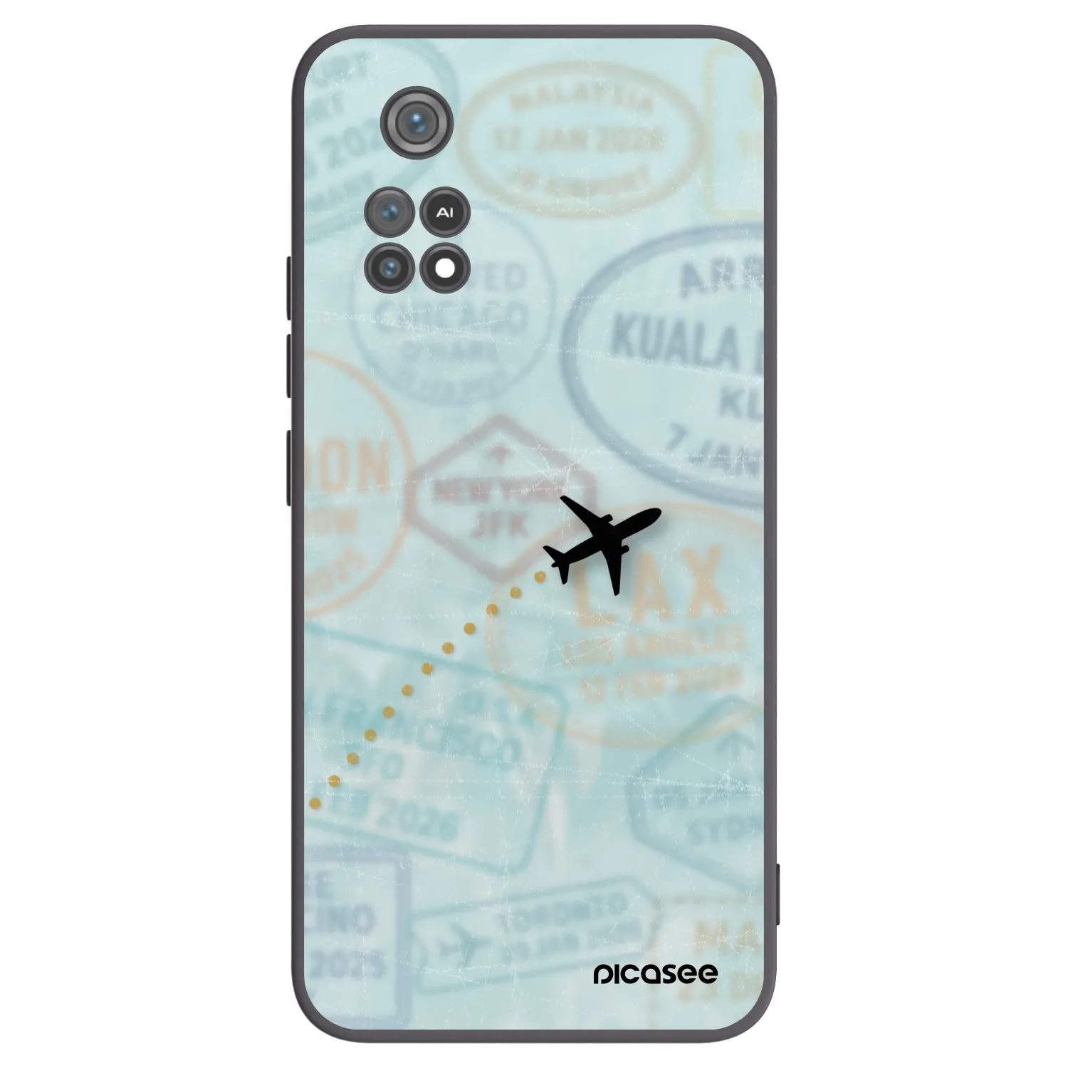 Picasee silikonski črni ovitek za Xiaomi Poco M4 Pro - FLIGHT PATH