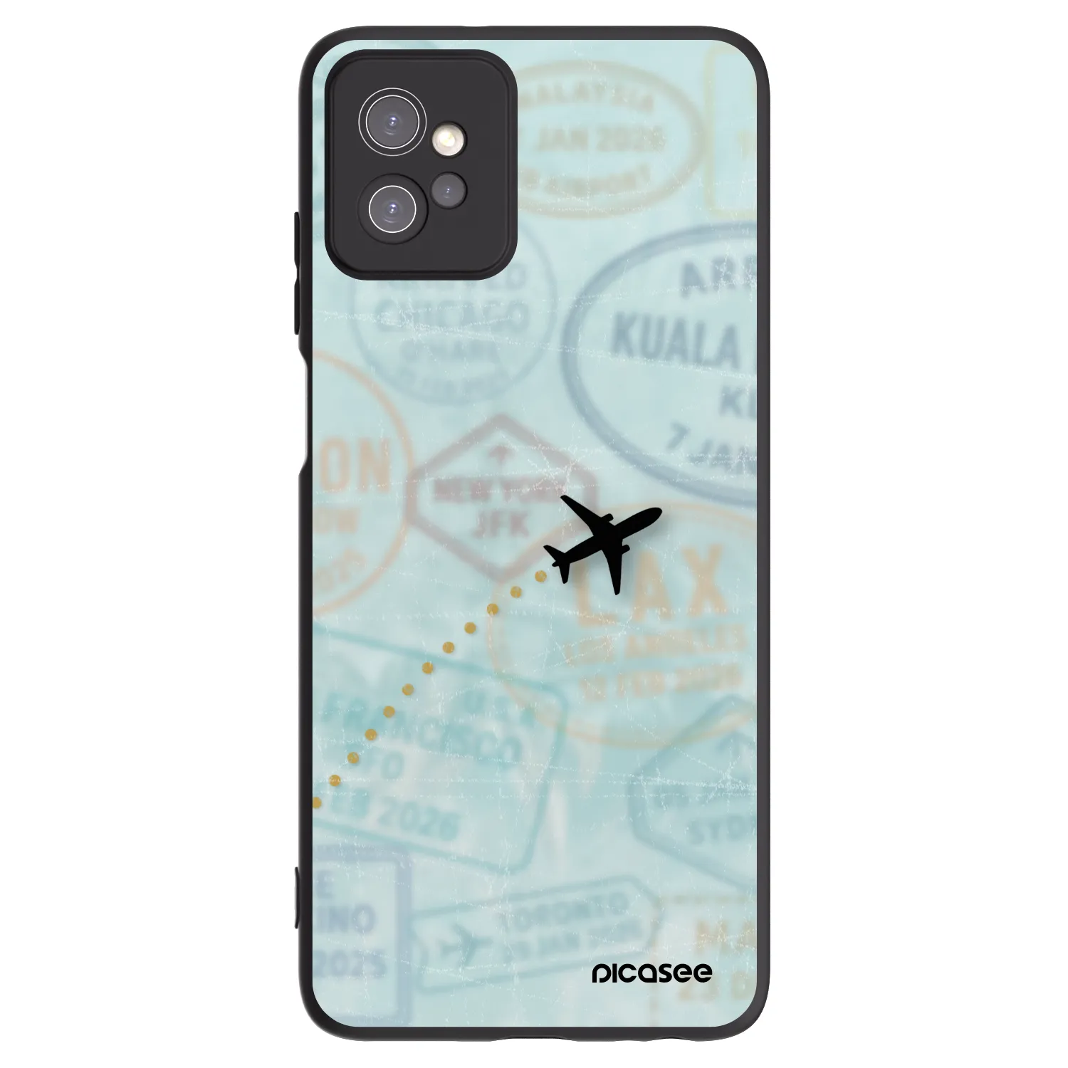 Picasee silikonski črni ovitek za Motorola Moto G32 - FLIGHT PATH