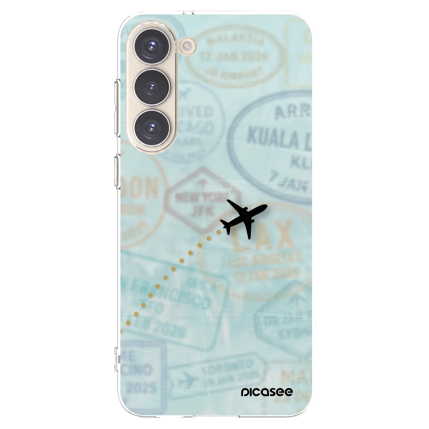 Picasee silikonski prozorni ovitek za Samsung Galaxy S23+ 5G - FLIGHT PATH