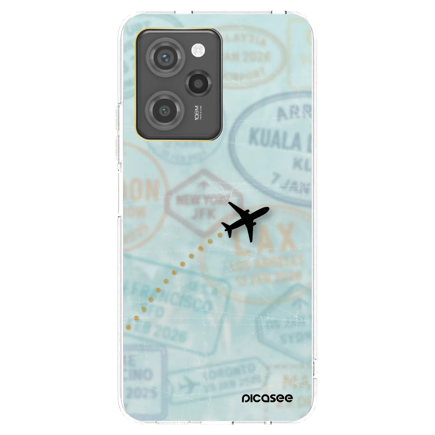Picasee silikonski črni ovitek za Xiaomi Poco X5 Pro - FLIGHT PATH