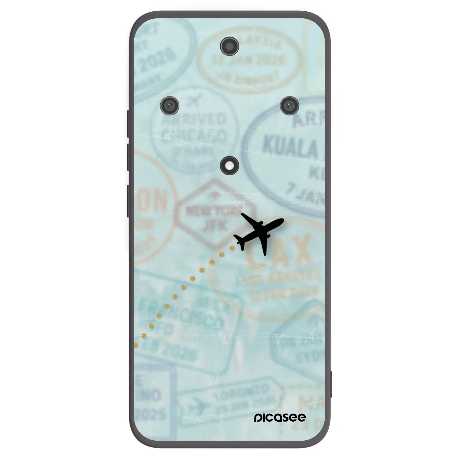 Picasee silikonski črni ovitek za Honor Magic5 Lite 5G - FLIGHT PATH