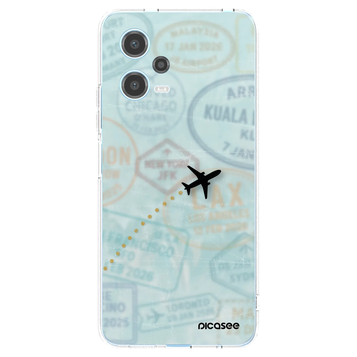Picasee silikonski prozorni ovitek za Xiaomi Redmi Note 12 5G - FLIGHT PATH
