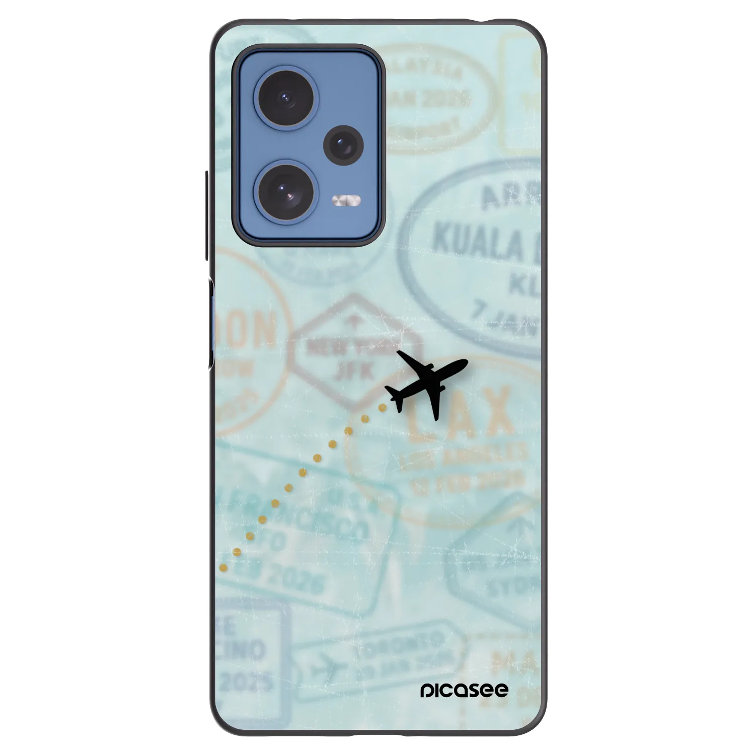 Picasee silikonski črni ovitek za Xiaomi Redmi Note 12 Pro 5G - FLIGHT PATH