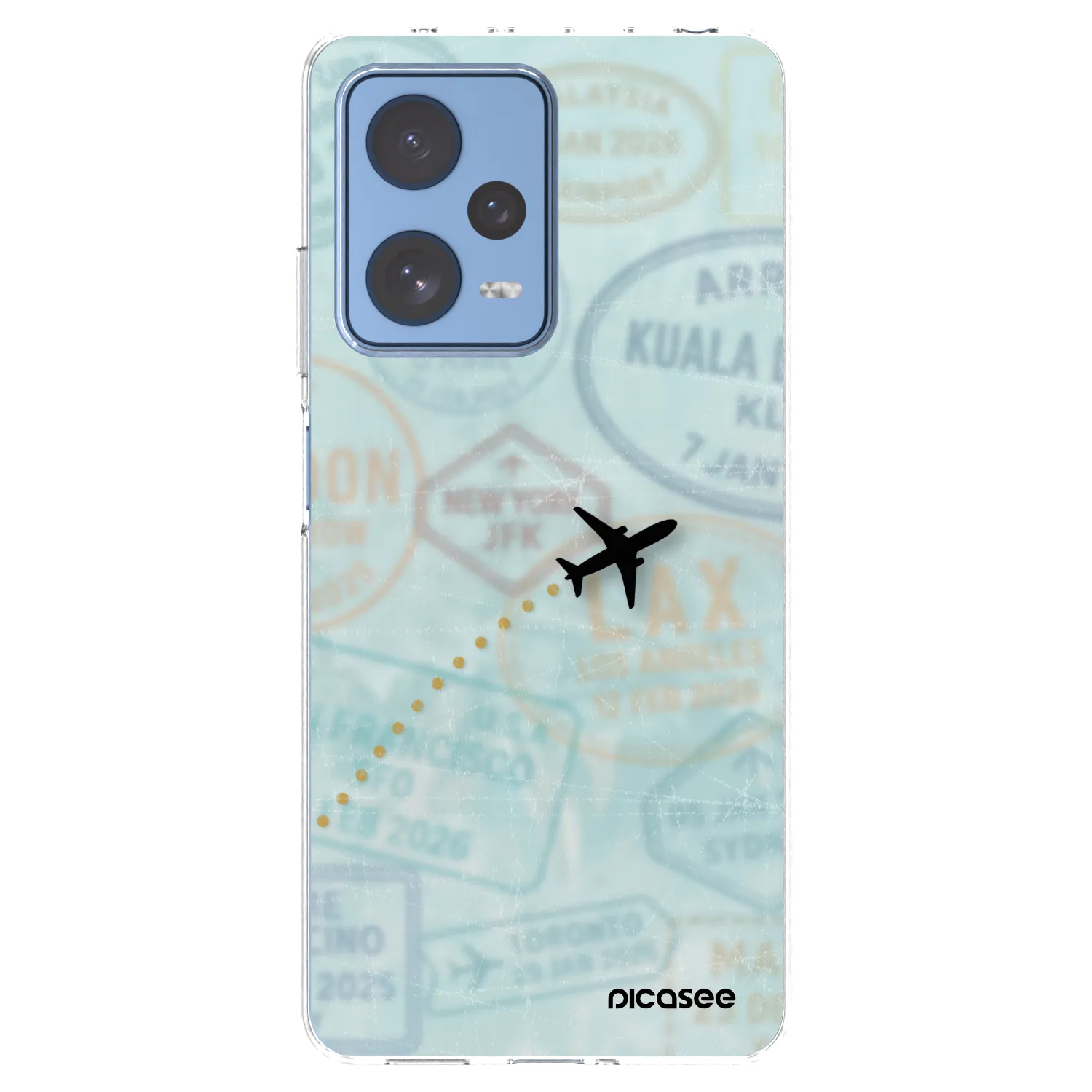Picasee silikonski prozorni ovitek za Xiaomi Redmi Note 12 Pro 5G - FLIGHT PATH