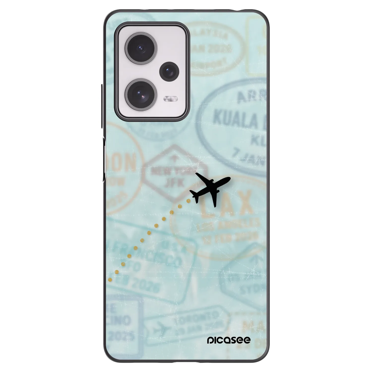 Picasee silikonski črni ovitek za Xiaomi Redmi Note 12 Pro+ 5G - FLIGHT PATH