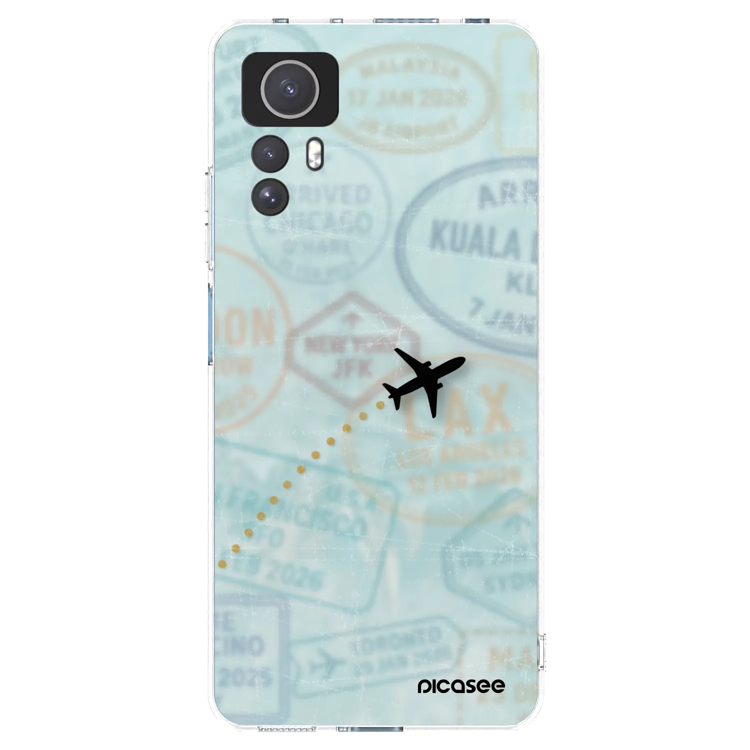 Picasee silikonski prozorni ovitek za Xiaomi Redmi Note 12S - FLIGHT PATH