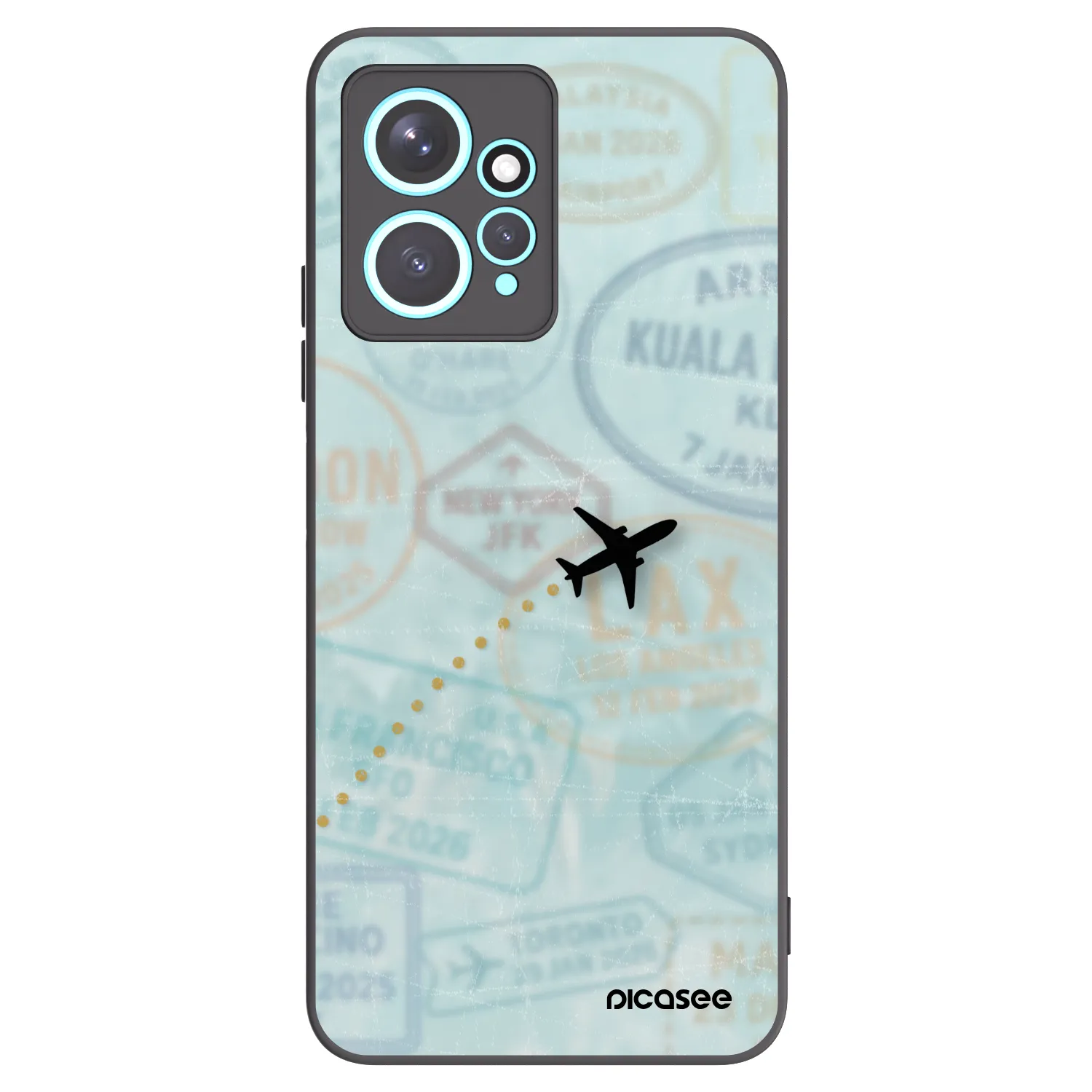 Picasee silikonski črni ovitek za Xiaomi Redmi Note 12 4G - FLIGHT PATH