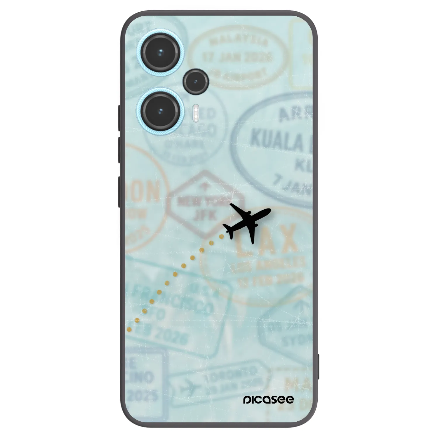 Picasee silikonski črni ovitek za Xiaomi Poco F5 - FLIGHT PATH
