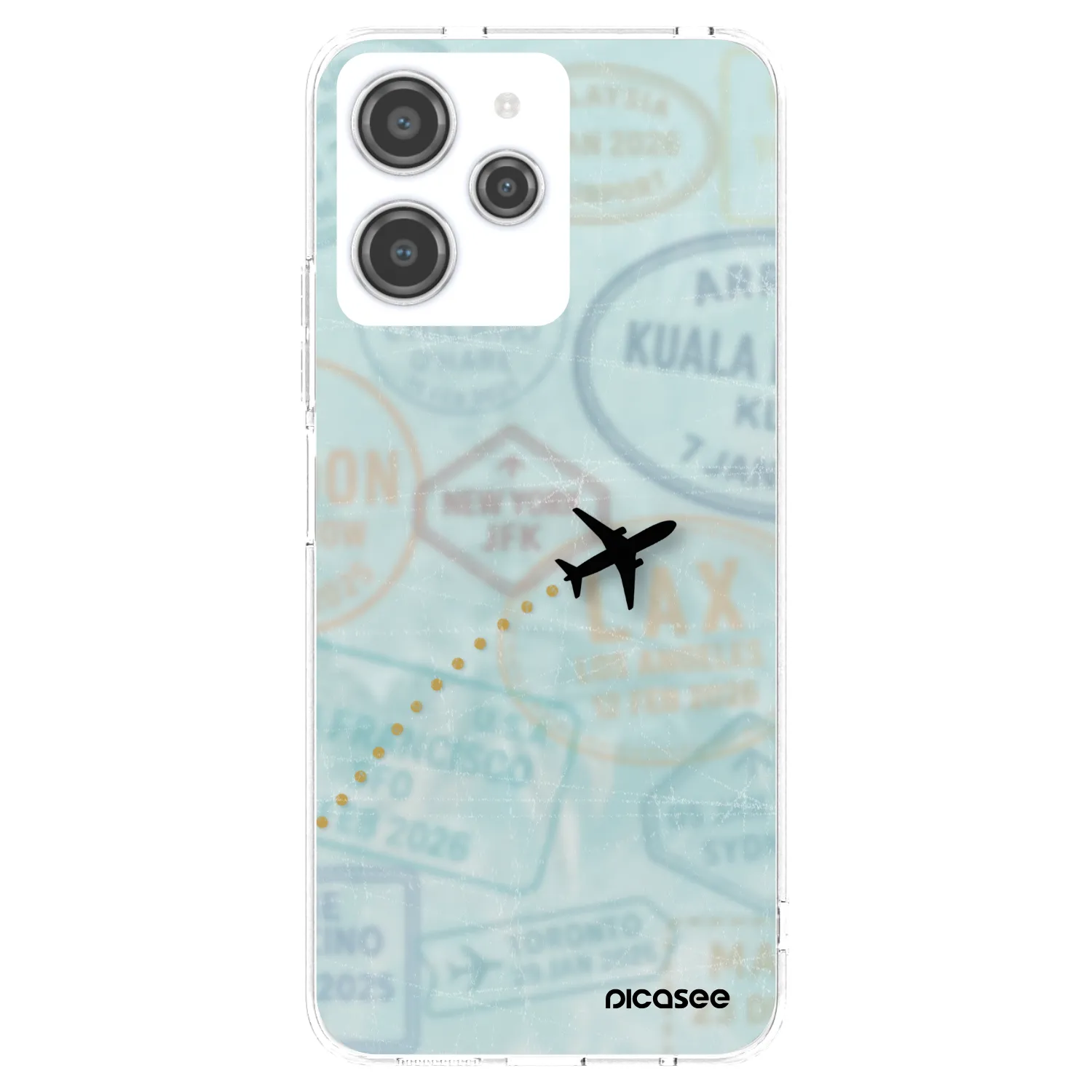 Picasee silikonski prozorni ovitek za Xiaomi Redmi 12 4G - FLIGHT PATH
