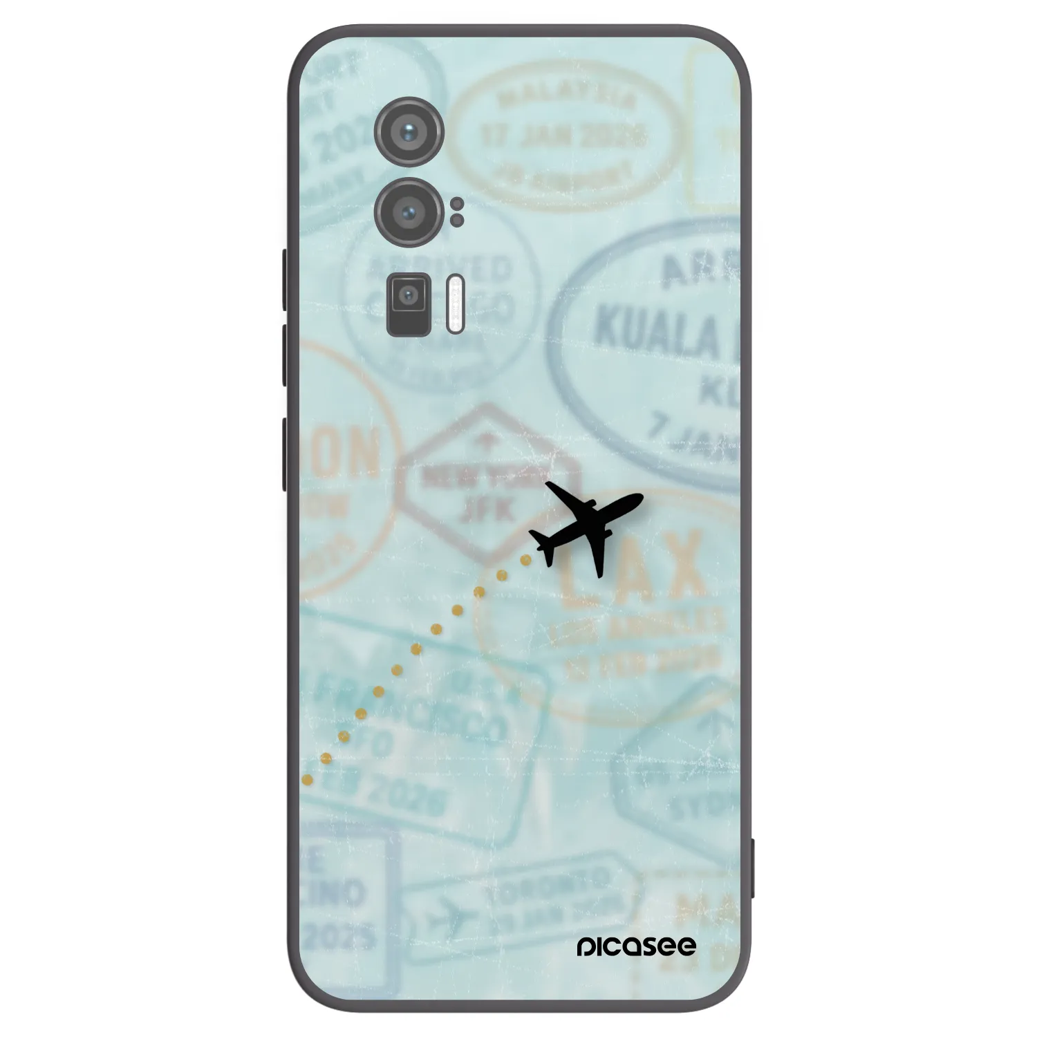 Picasee silikonski črni ovitek za Xiaomi Poco F5 Pro 5G - FLIGHT PATH