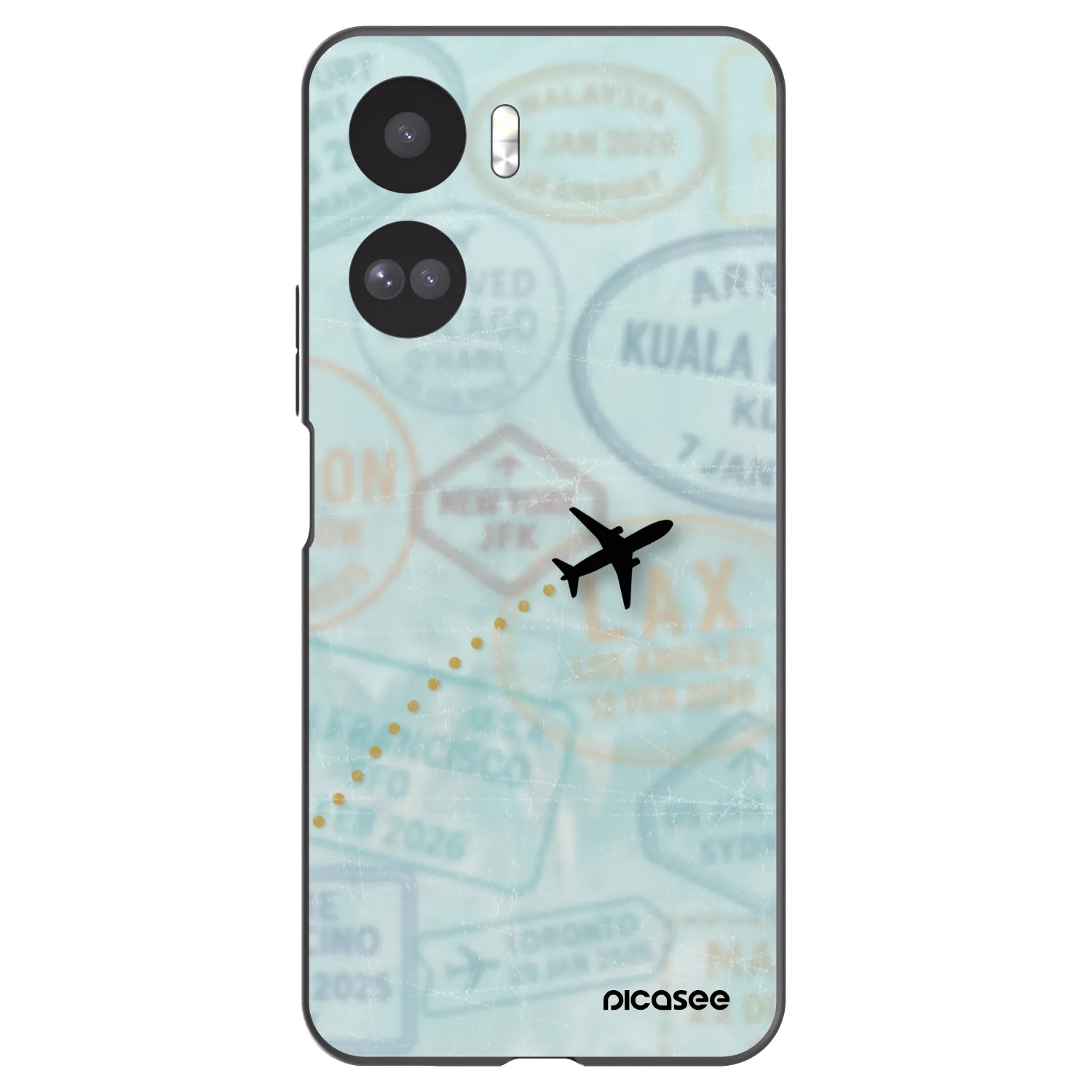Picasee silikonski črni ovitek za Honor 90 Lite 5G - FLIGHT PATH