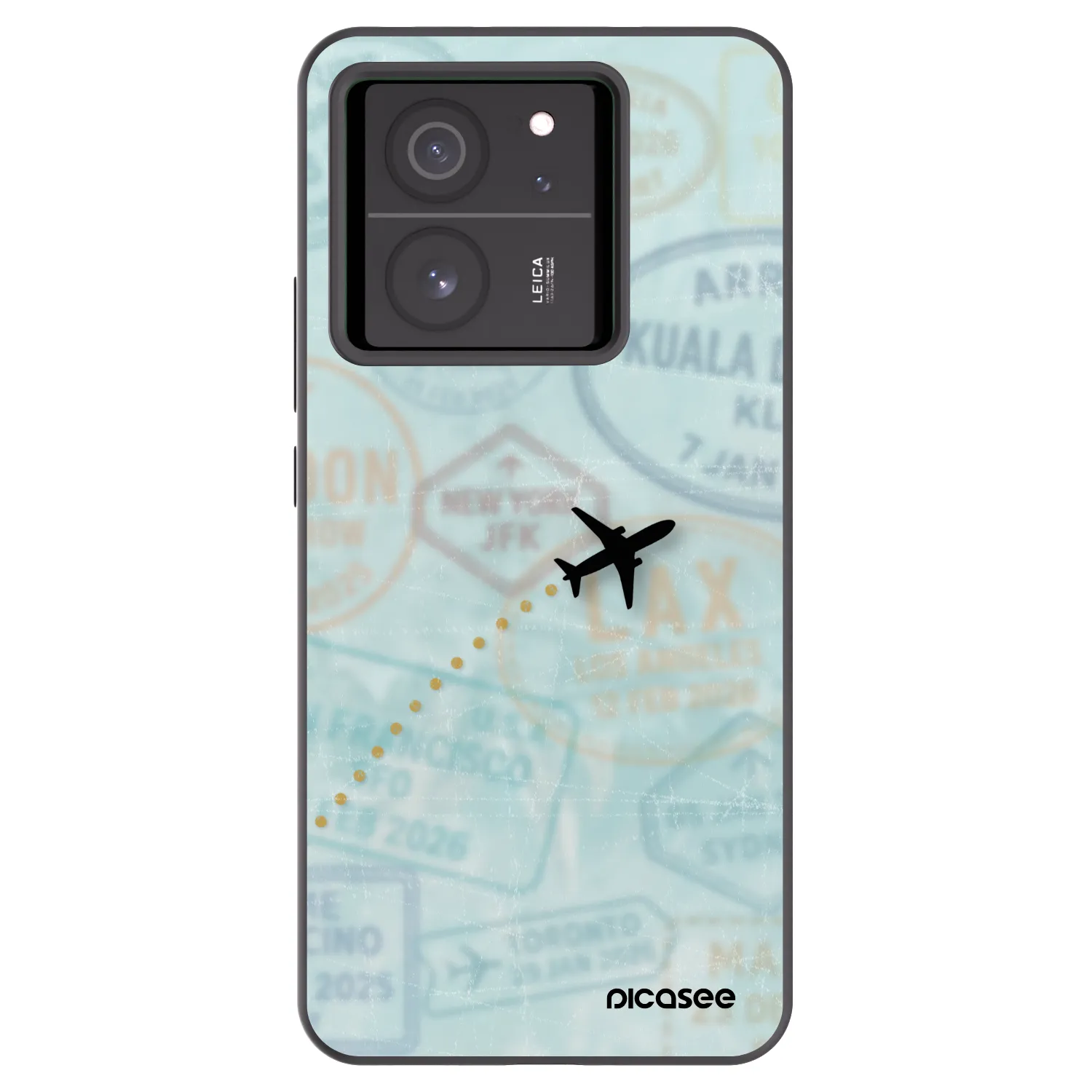Picasee silikonski črni ovitek za Xiaomi 13T - FLIGHT PATH