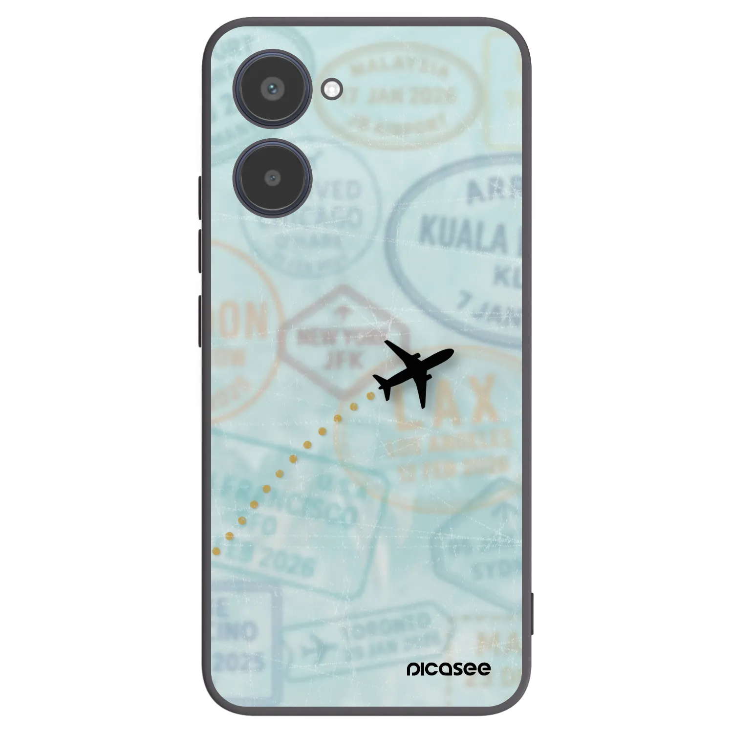 Picasee silikonski črni ovitek za Realme 10 4G - FLIGHT PATH