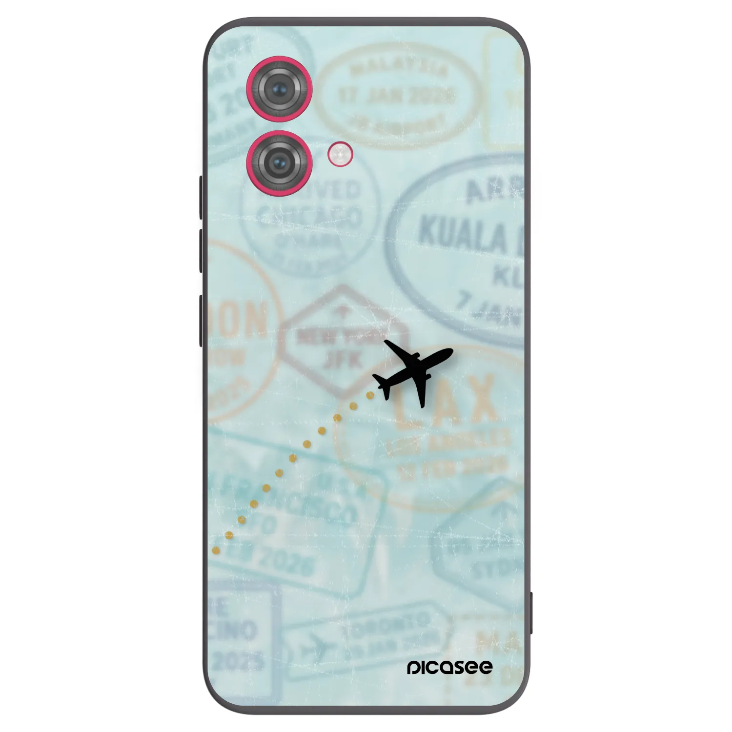 Picasee silikonski črni ovitek za Motorola Moto G84 5G - FLIGHT PATH