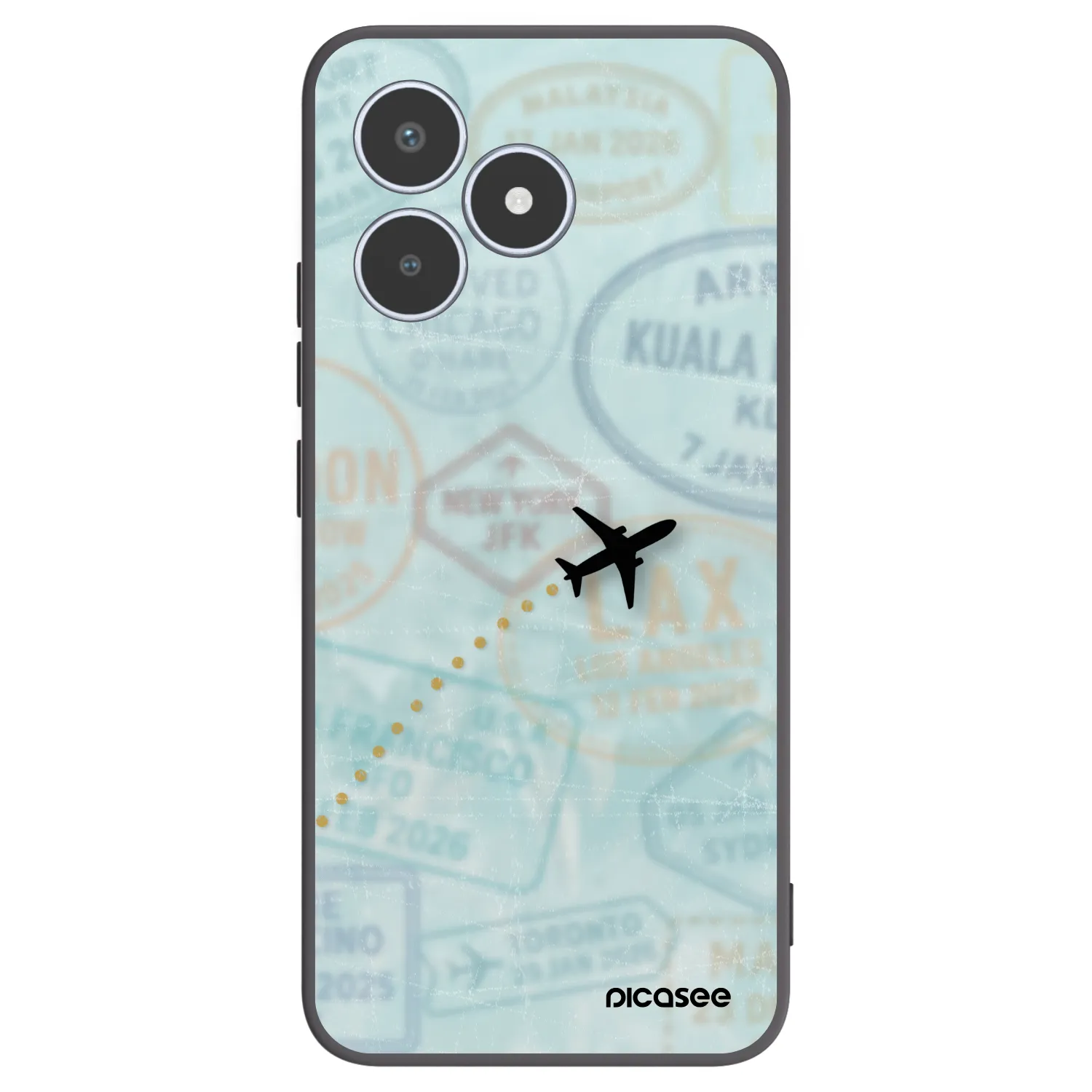 Picasee silikonski črni ovitek za Realme C53 - FLIGHT PATH