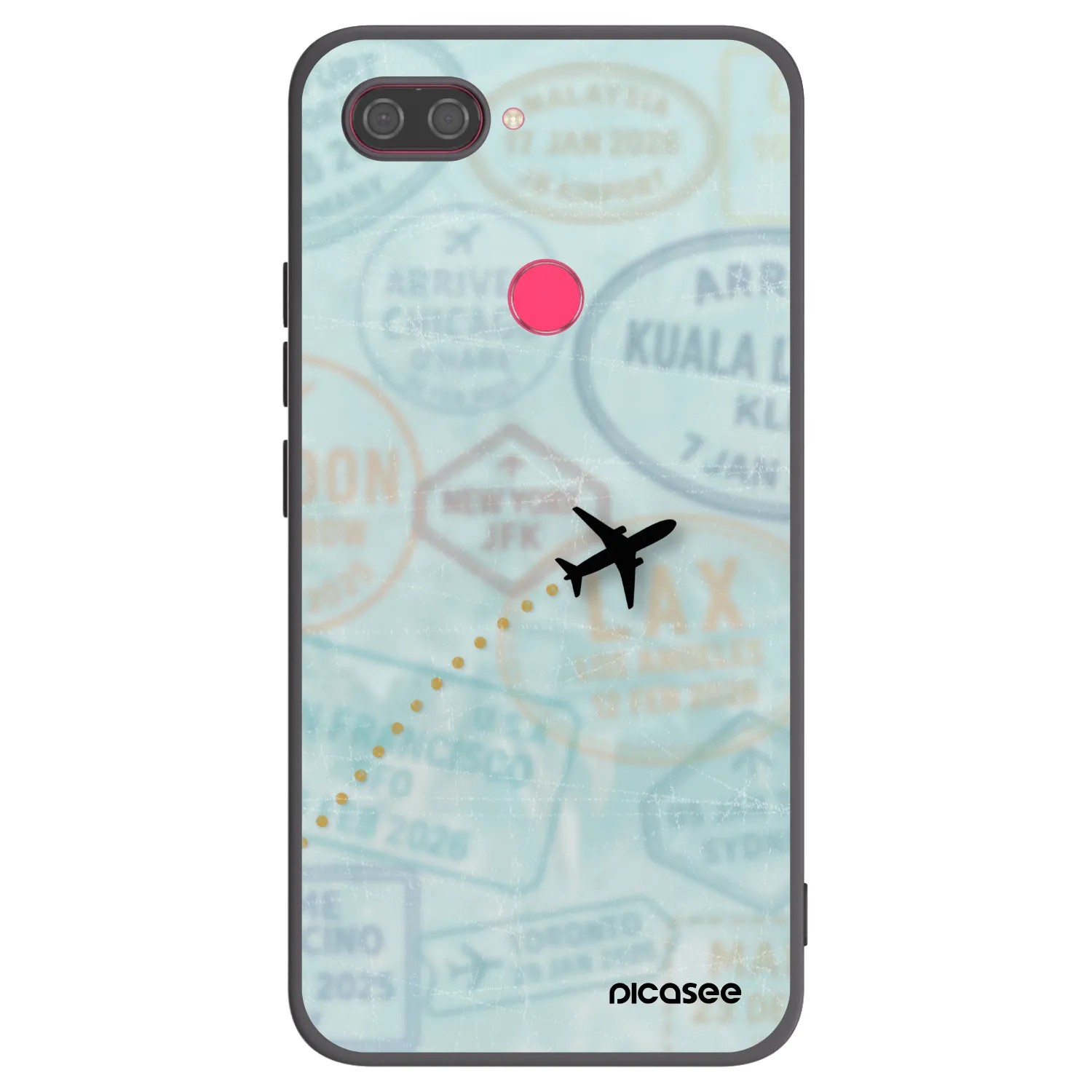 Picasee silikonski črni ovitek za Xiaomi Mi 8 Lite - FLIGHT PATH