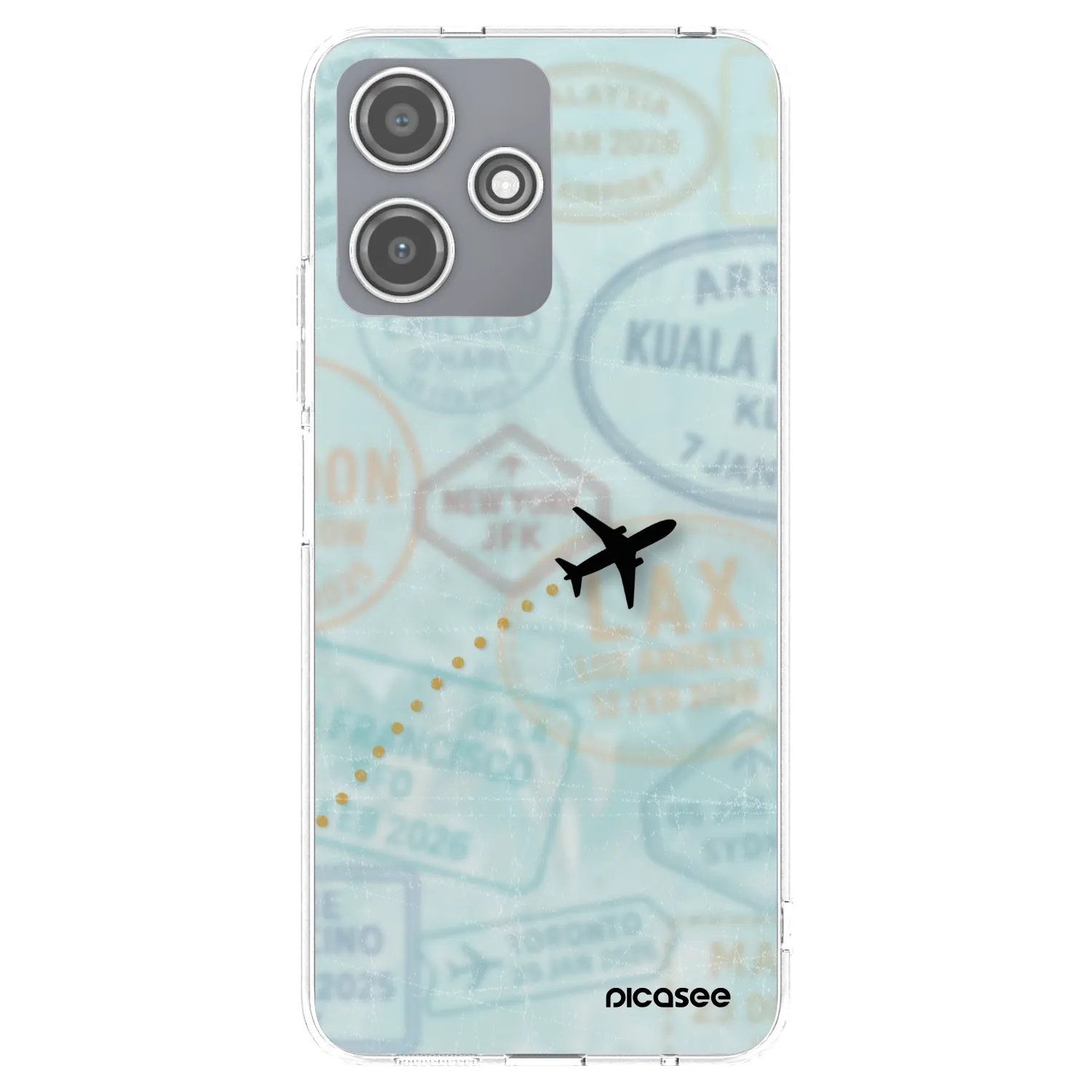 Picasee silikonski prozorni ovitek za Xiaomi Redmi 12 5G - FLIGHT PATH