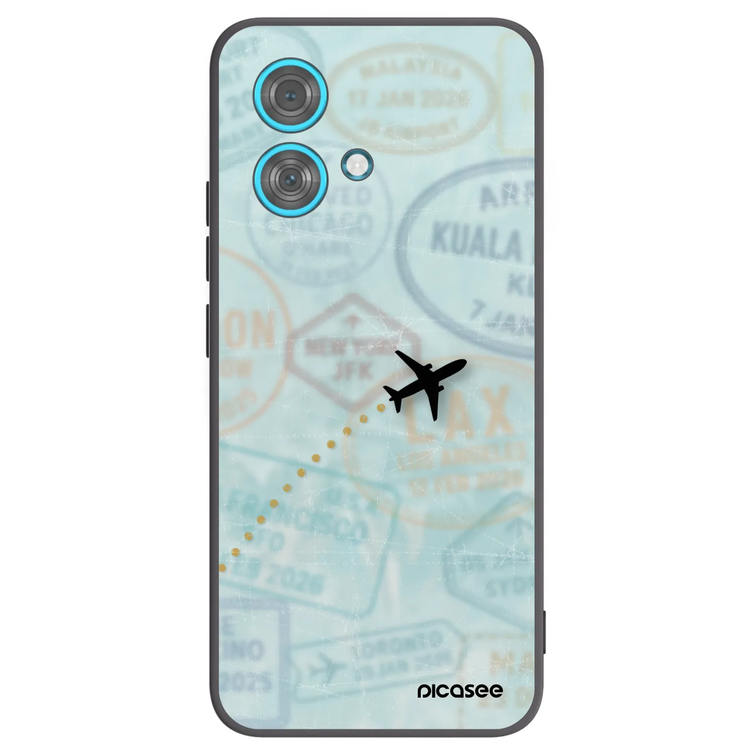 Picasee silikonski črni ovitek za Motorola Edge 40 Neo - FLIGHT PATH