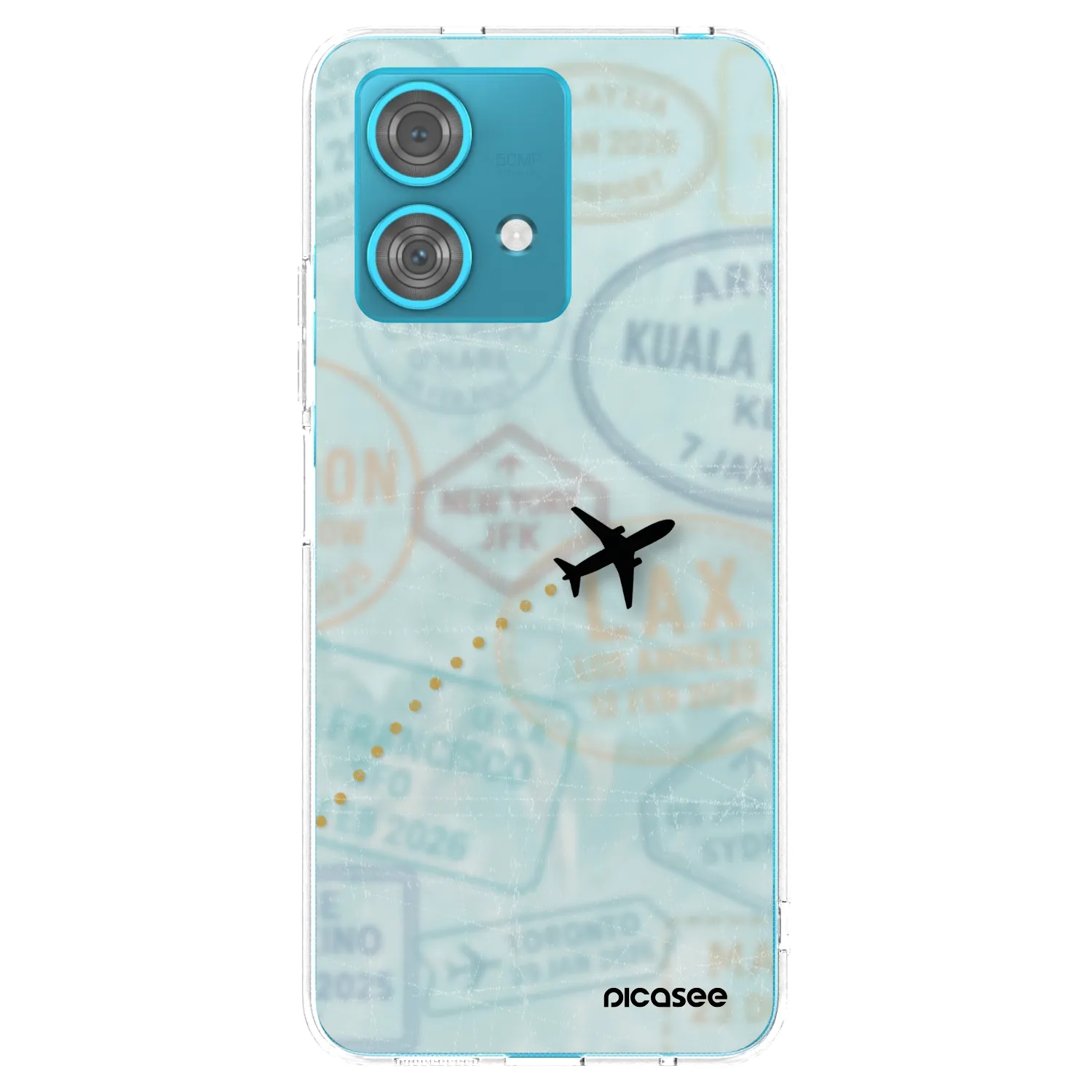 Picasee silikonski prozorni ovitek za Motorola Edge 40 Neo - FLIGHT PATH